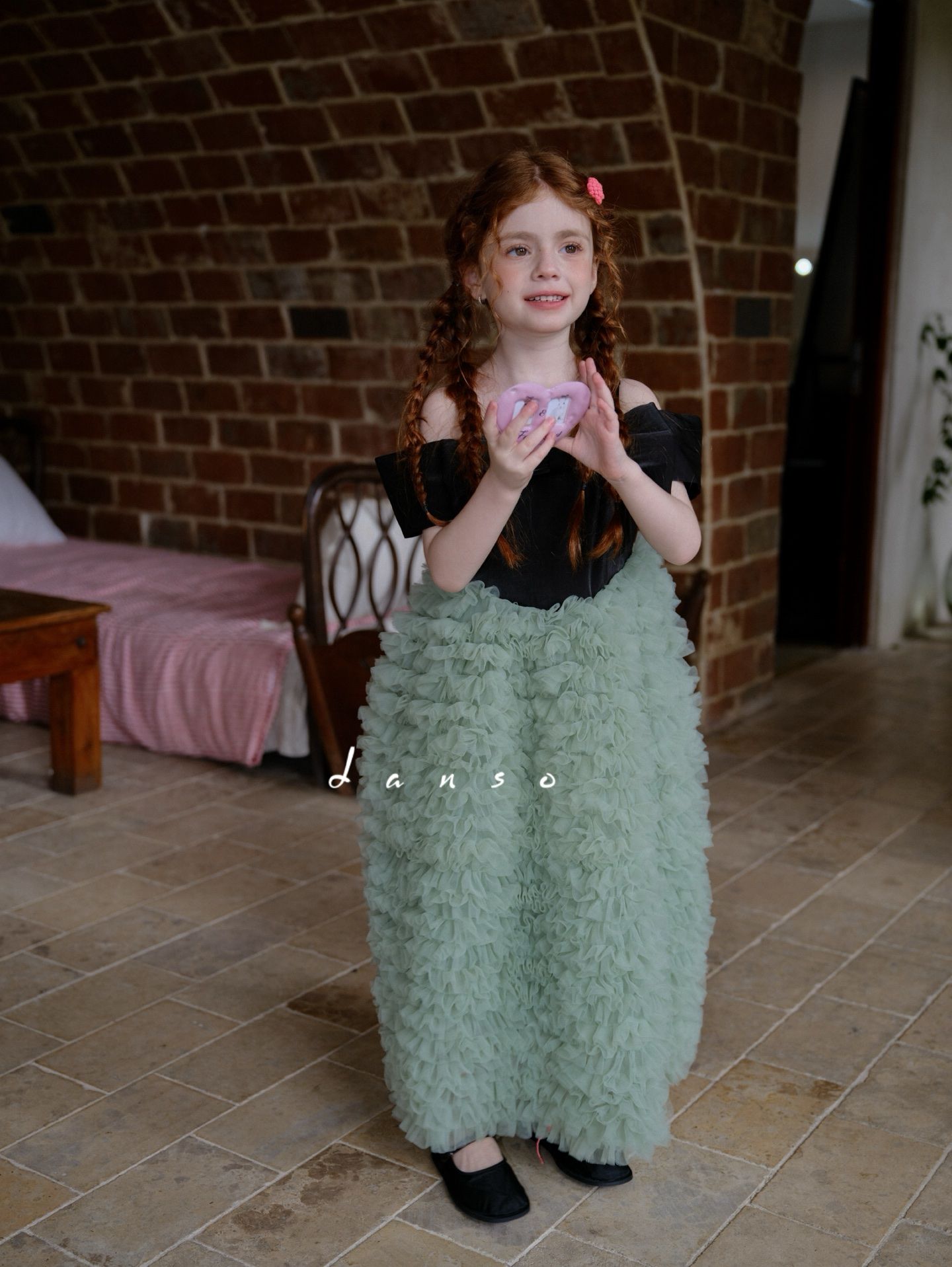 DANSO - Đầm Ribbon tutu xanh ngọc