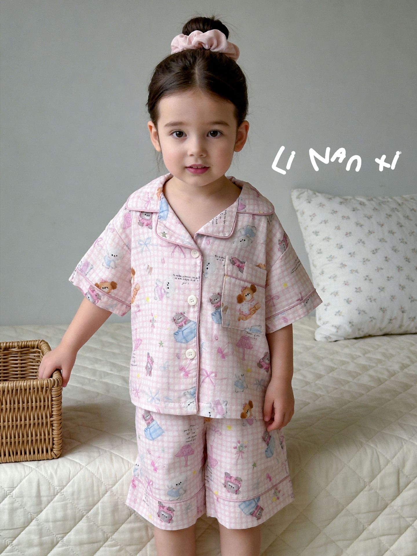 Homewear Pyjama Linanxi cún và nơ
