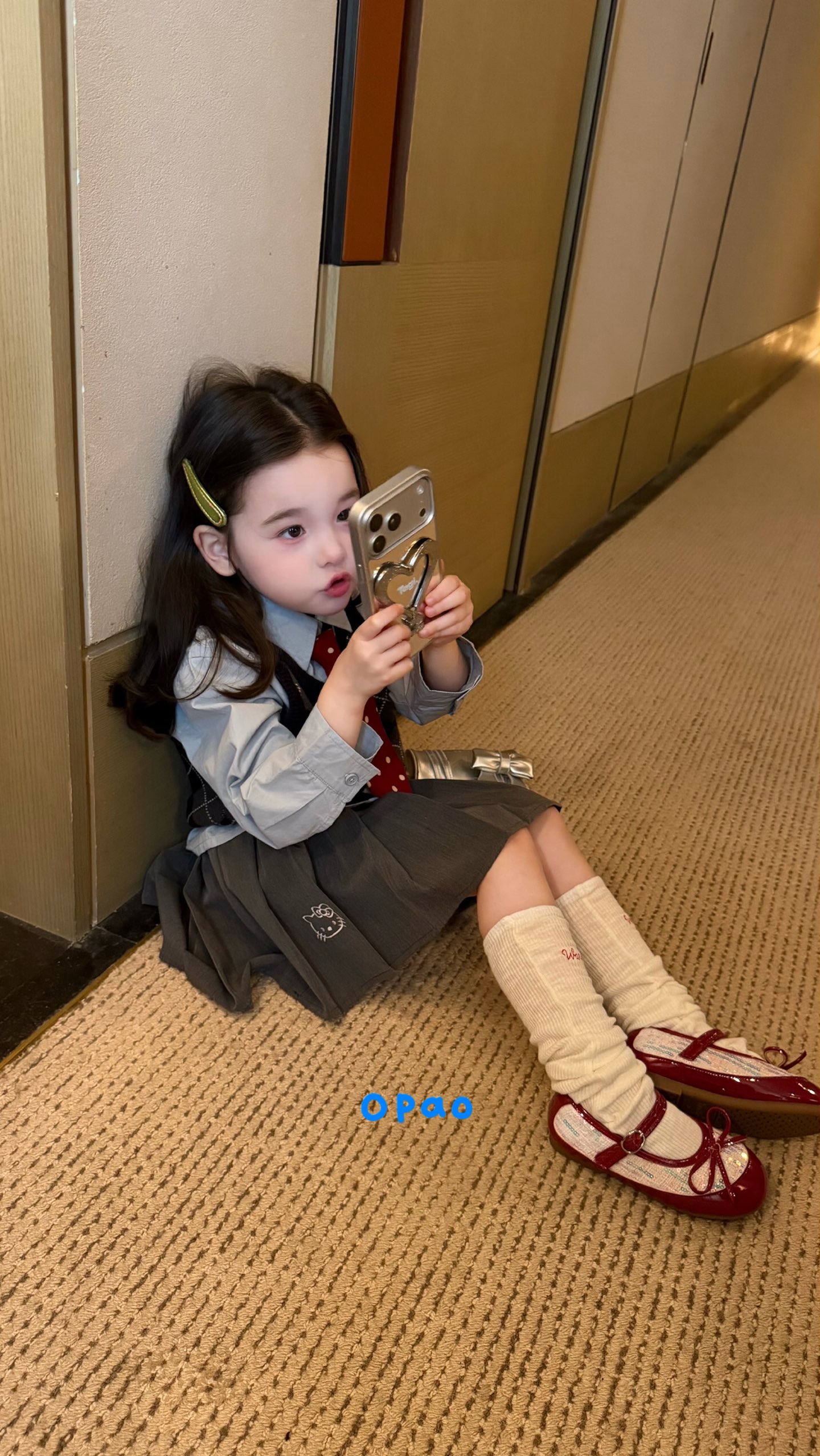 Opao - Set váy áo nữ sinh Kitty 6Q5085