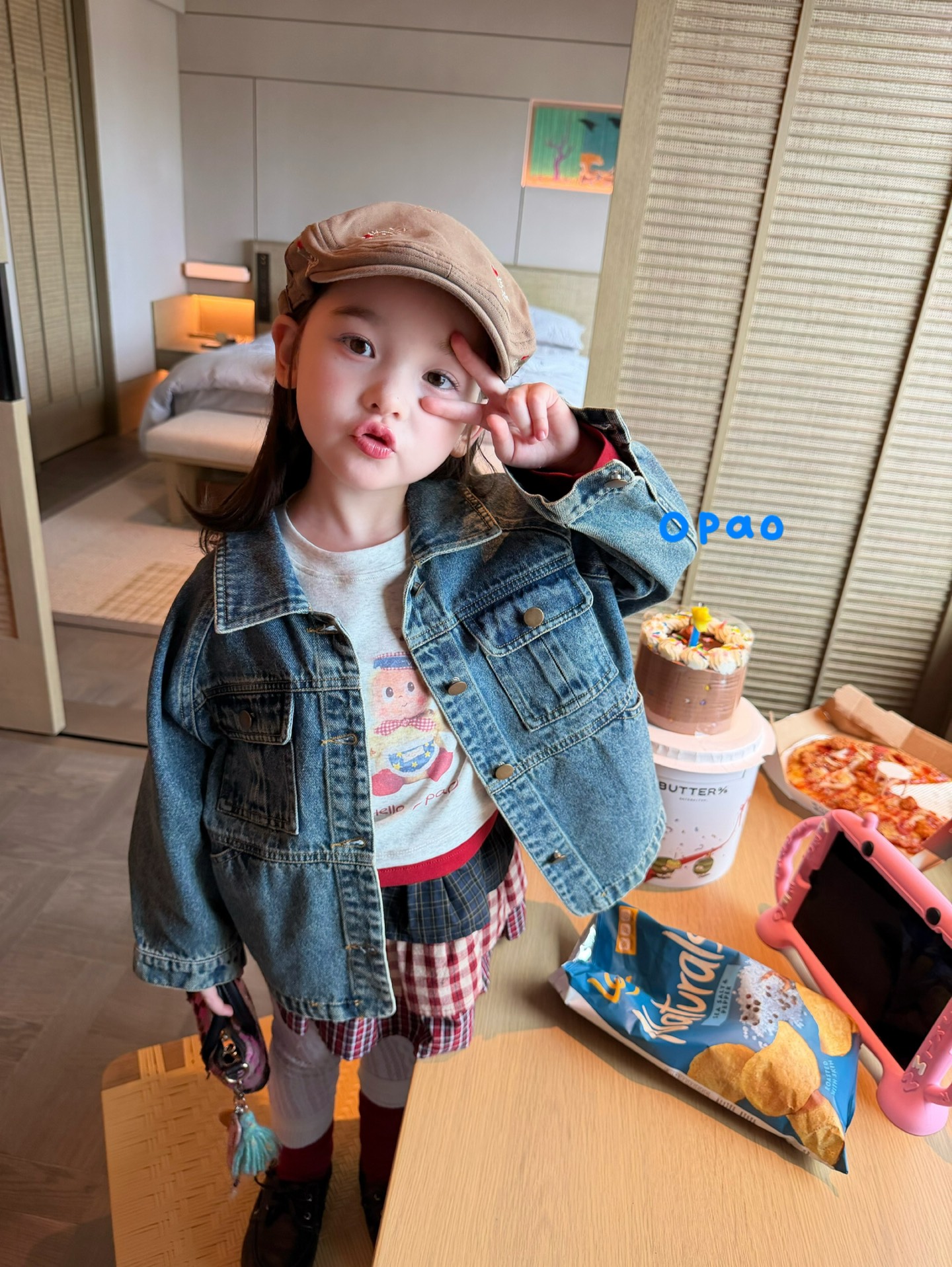 MXS Opao - Áo khoác jeans cổ vuông 6Q5035