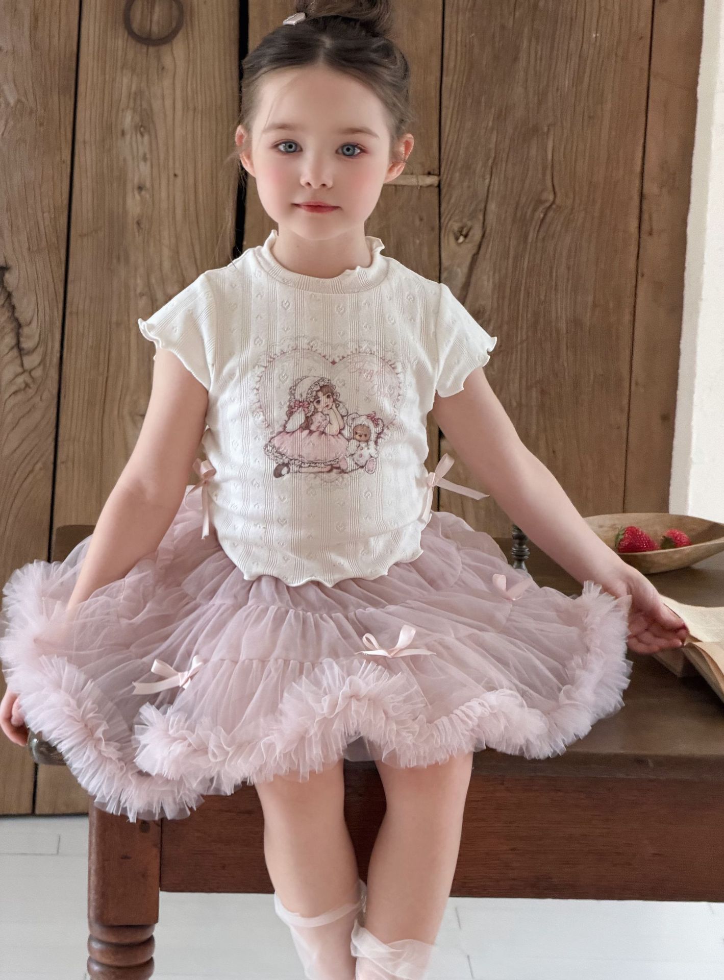 Áo Otaly viền bèo baby girl & bear