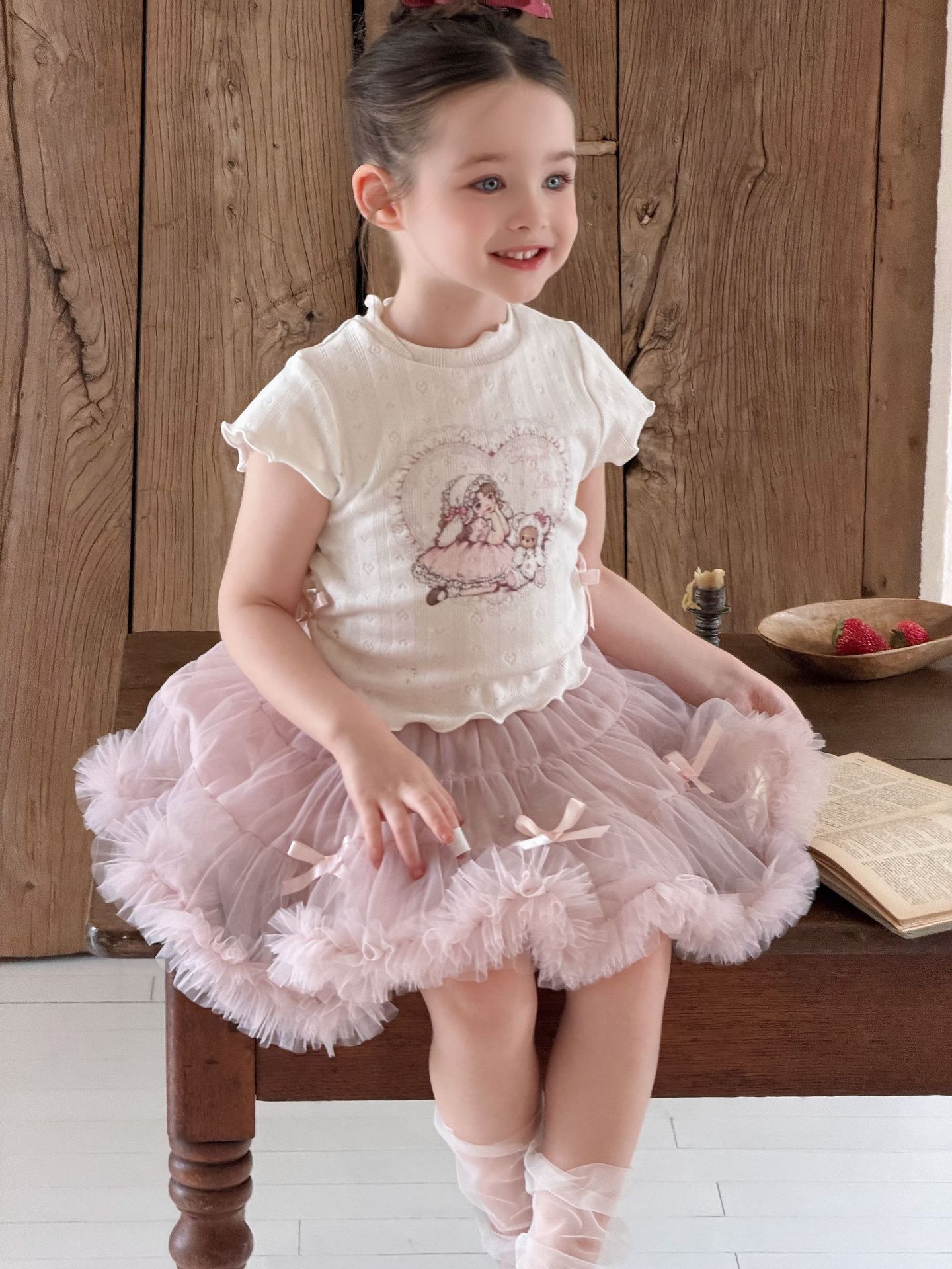 Áo Otaly viền bèo baby girl & bear
