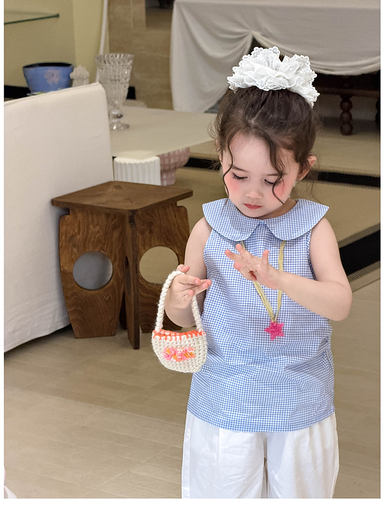 BTS S520 cổ sen - Áo caro xanh cổ sen 9378