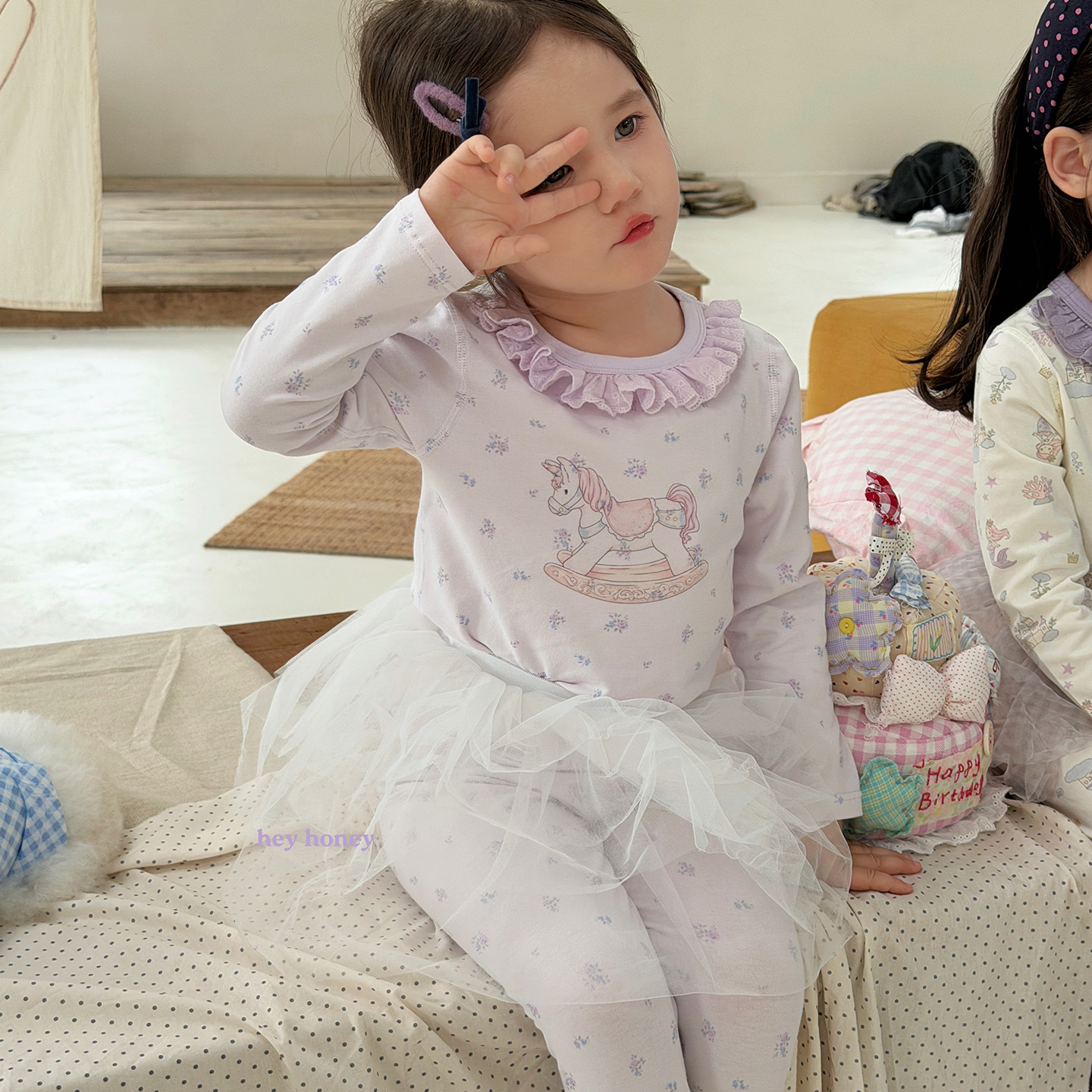 Homewear Hey Honey Unicorn tím
