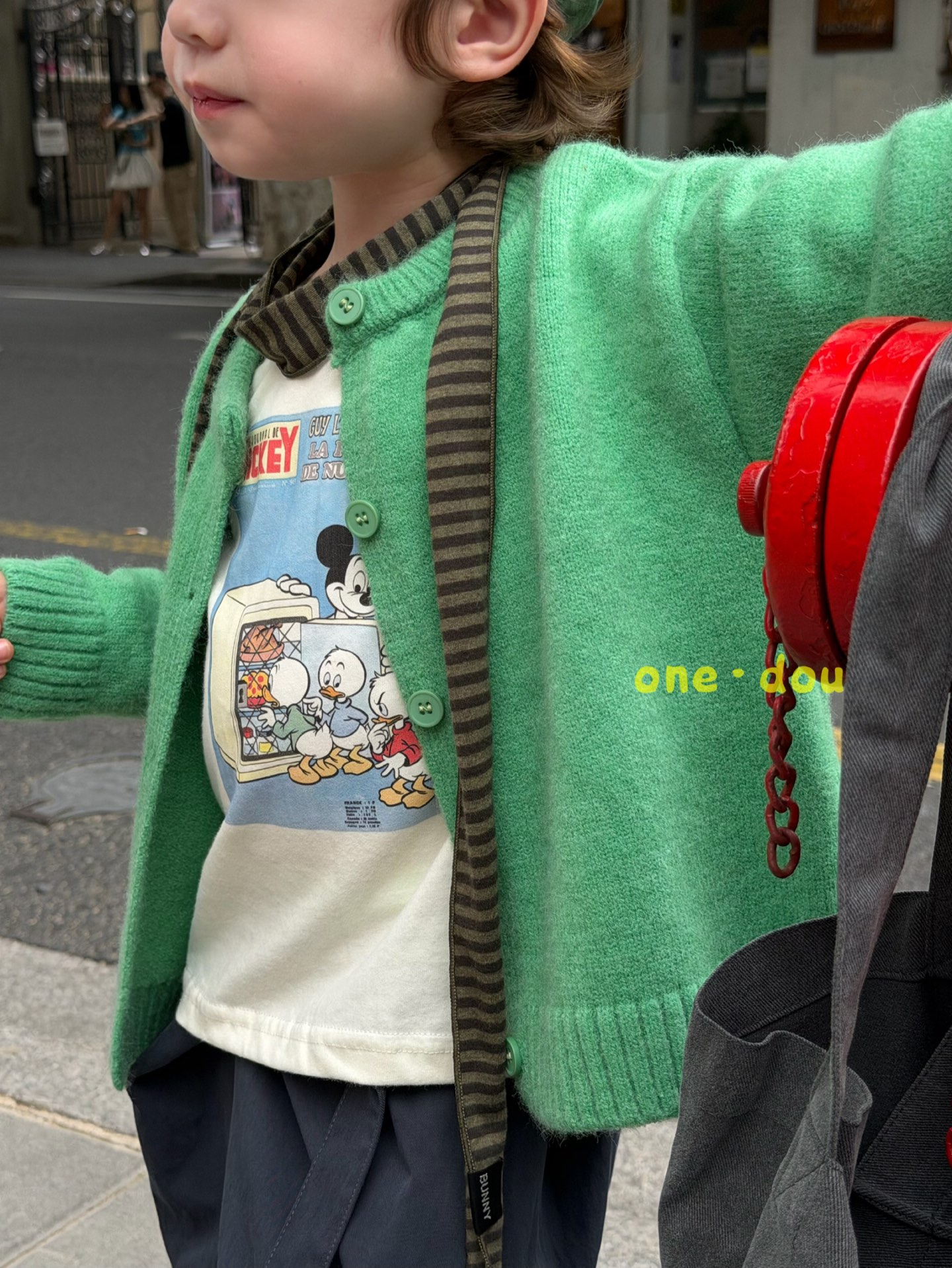 MXS One Dou - Cardigan xanh lá 6902