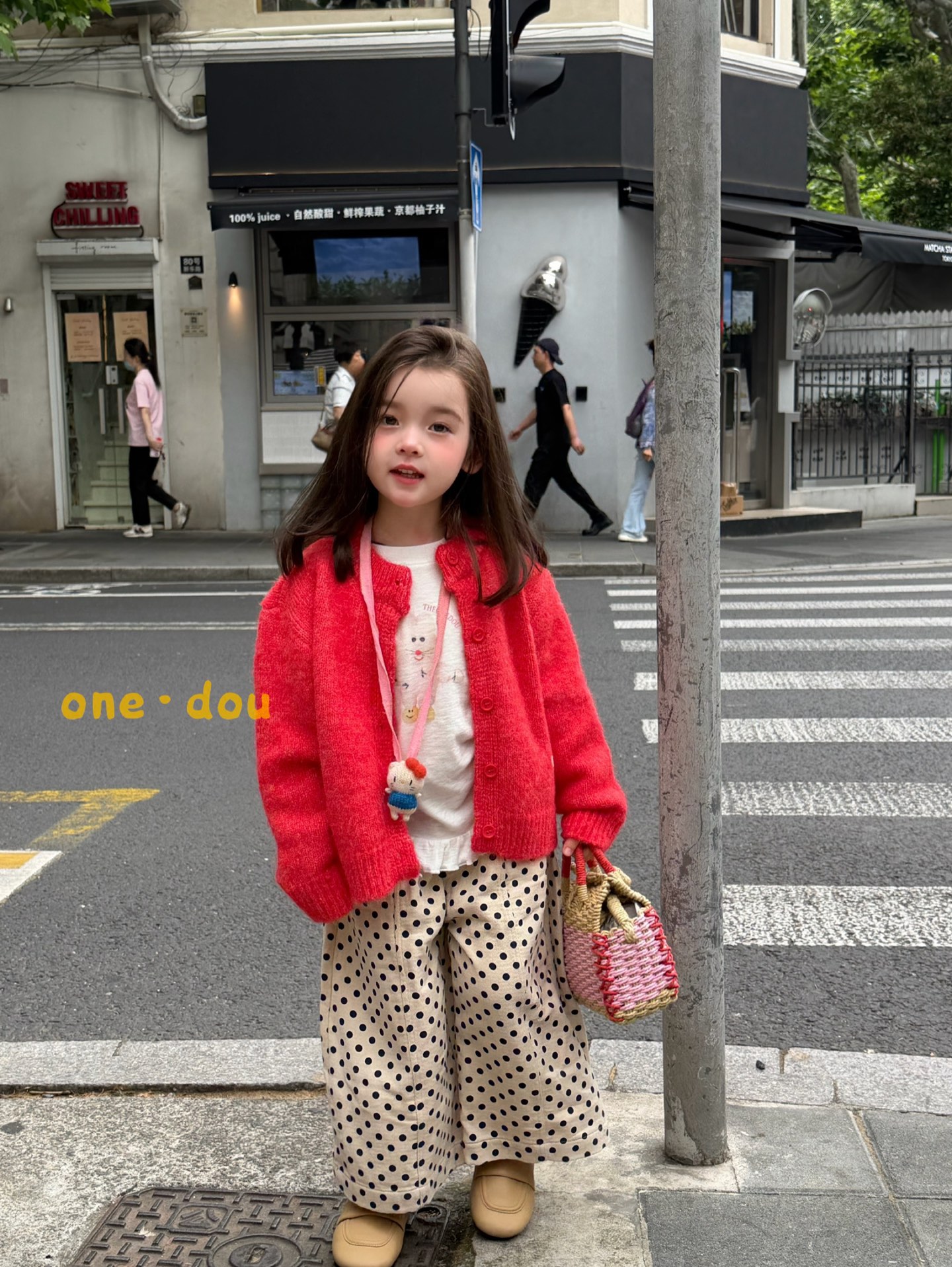 One Dou - Cardigan đỏ