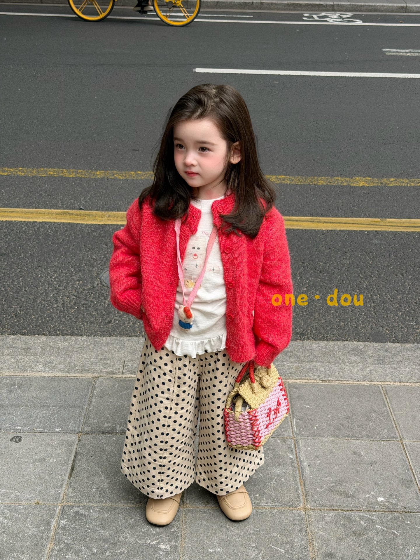 One Dou - Cardigan đỏ