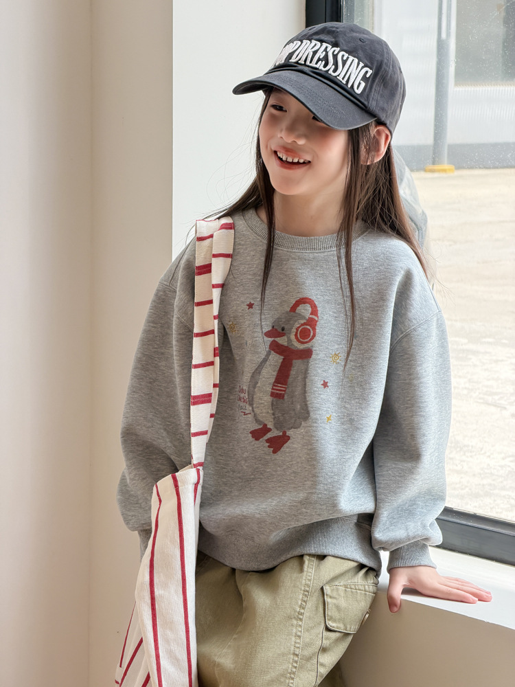 Áo nỉ AMBB cánh cụt xám