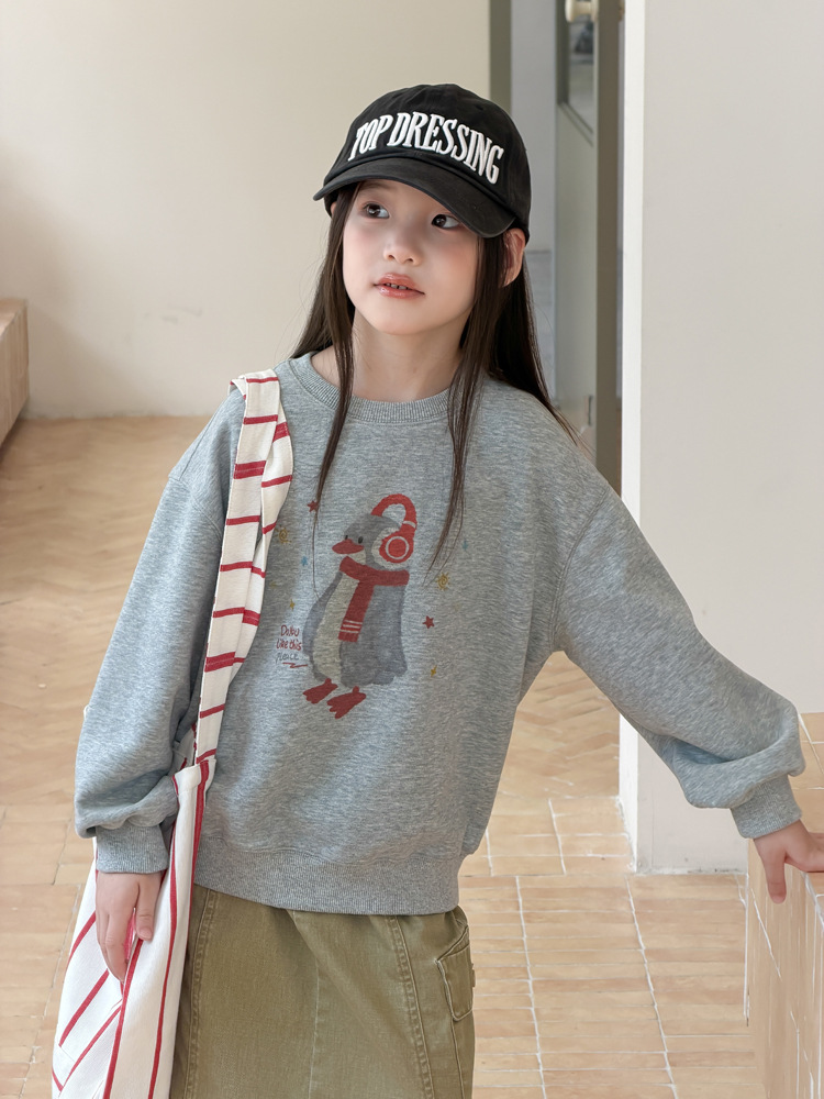 Áo nỉ AMBB cánh cụt xám
