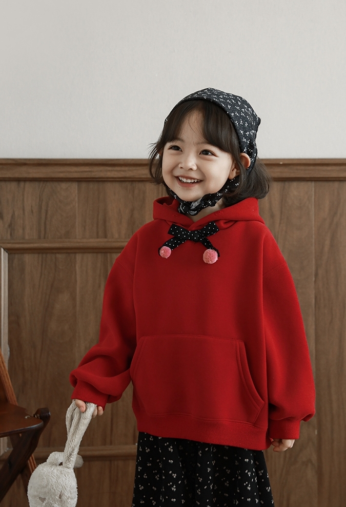Hoodie YOYO đỏ nơ nhỏ xinh xinh