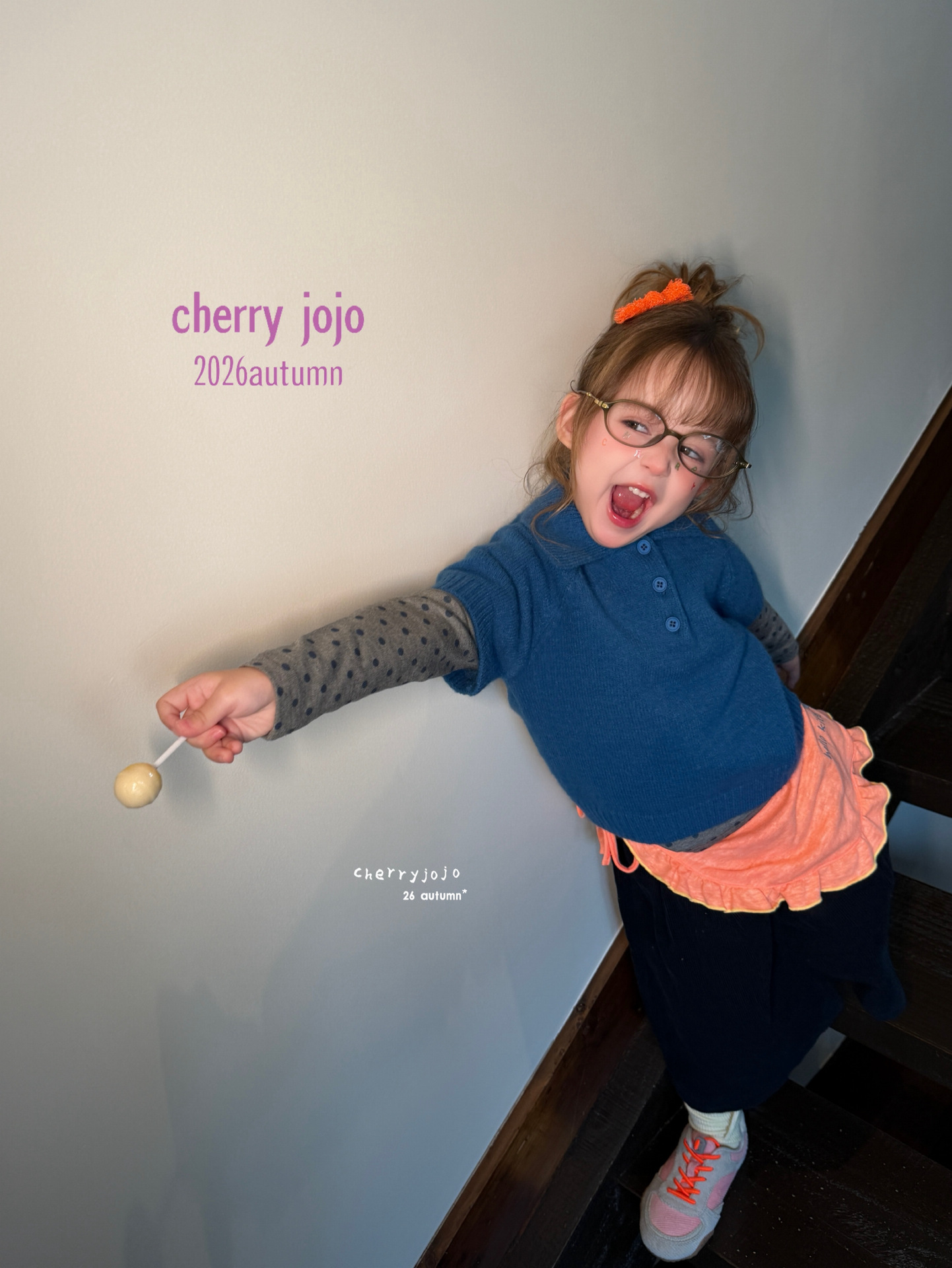 Cherry jojo - Áo polo len xanh 277706