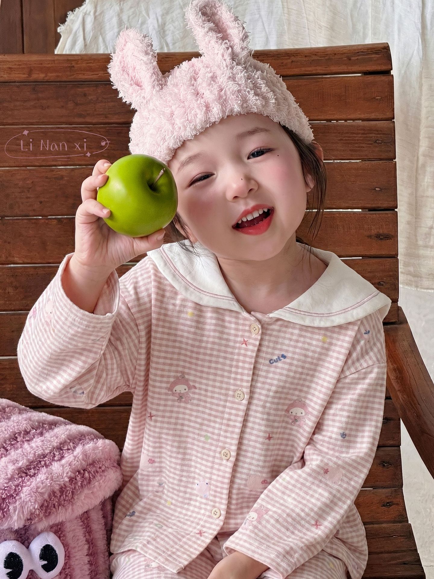 Homewear Pyjama Linanxi cừu cute caro hồng
