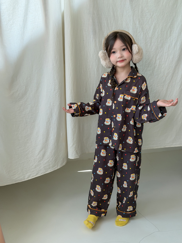 Homewear Pyjama AMBB 1134 puppy coffee nâu