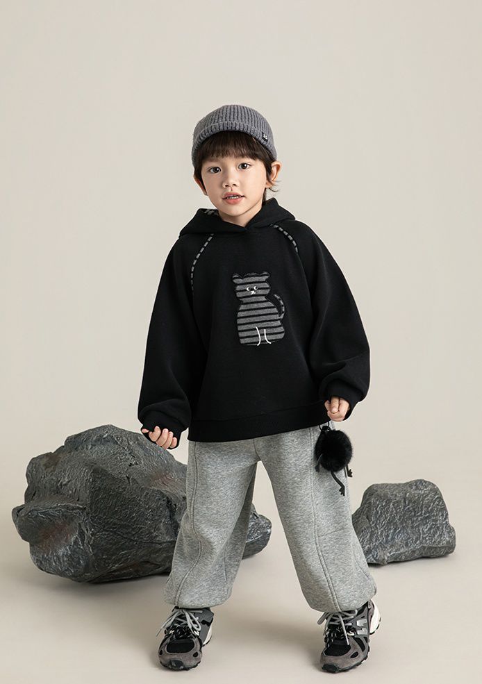 Áo hoodie YOYO đen Naughty cat 0297