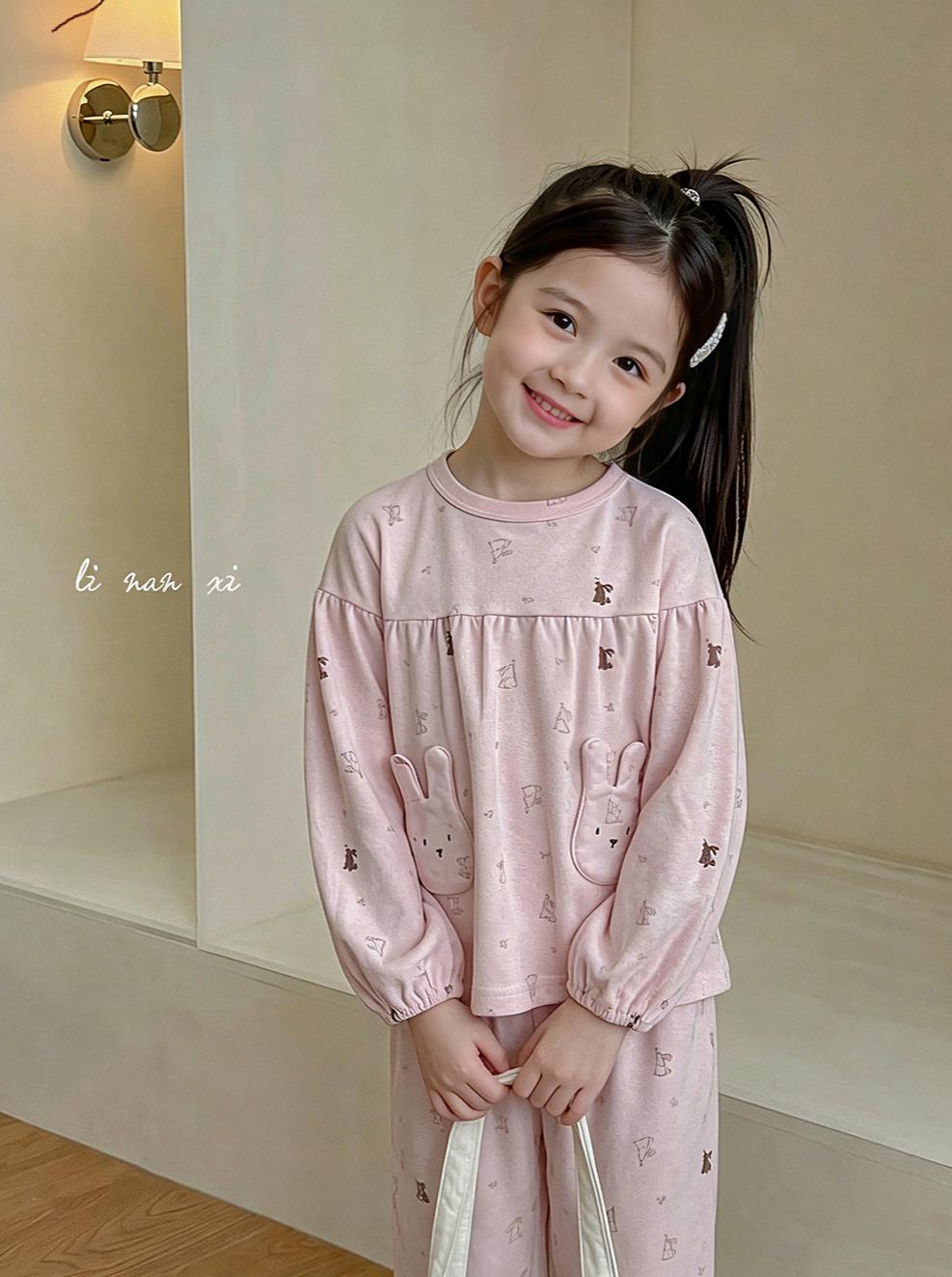 Homewear Linanxi túi thỏ hồng