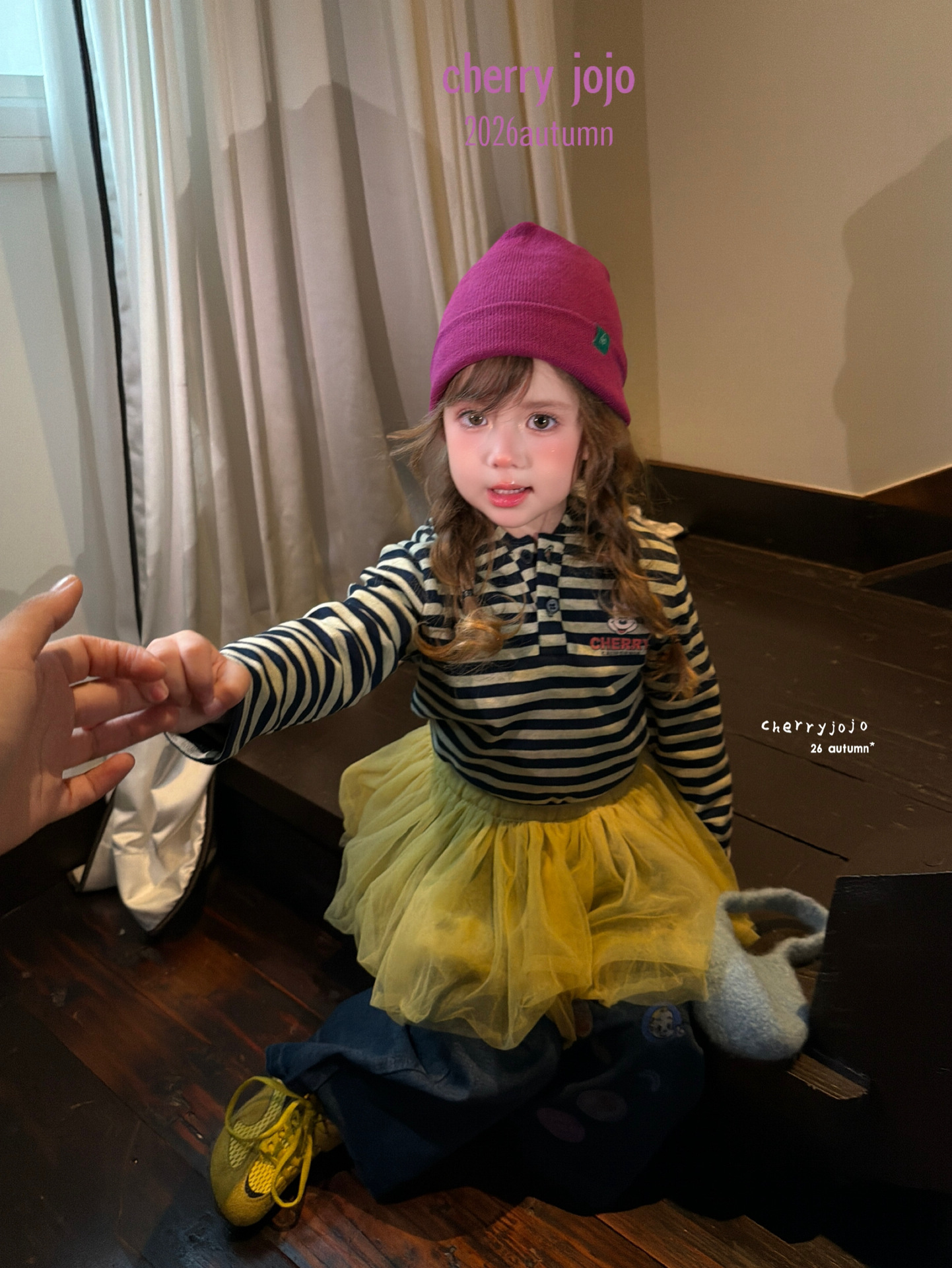 Áo hoodie Cherry jojo Mickey kẻ 27808