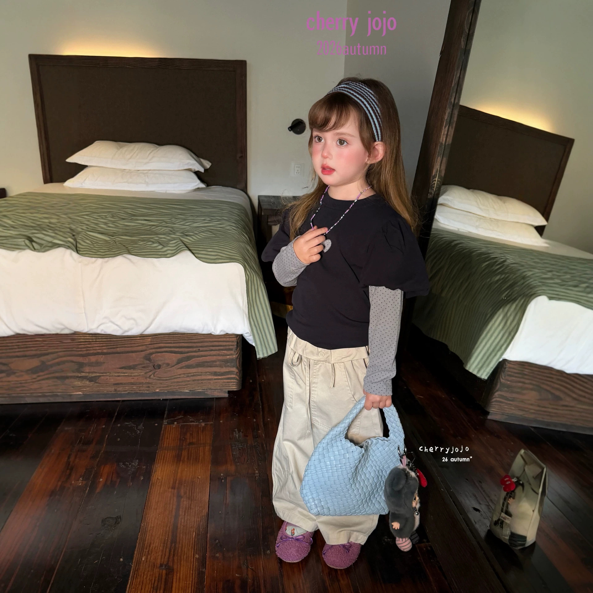 Quần ống rộng kaki Cherry jojo 27733