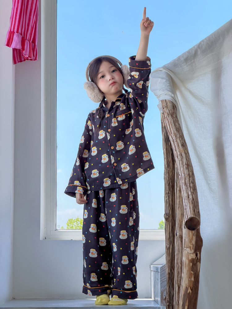 Homewear Pyjama AMBB 1134 puppy coffee nâu
