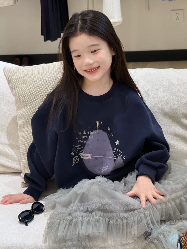 Áo nỉ AMBB pear planet navy