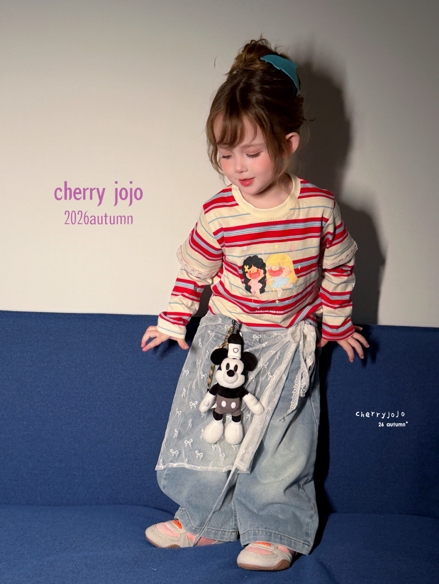 Quần jeans Cherry jojo 27761 nhiều nơ