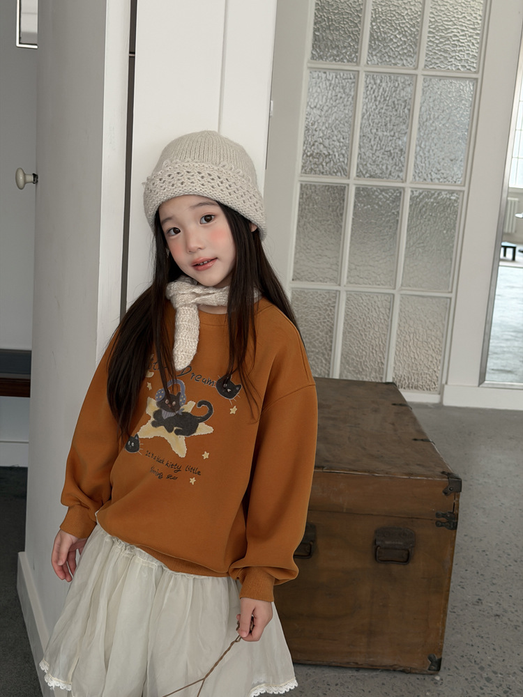 Áo nỉ AMBB 3273 dream cat màu cam