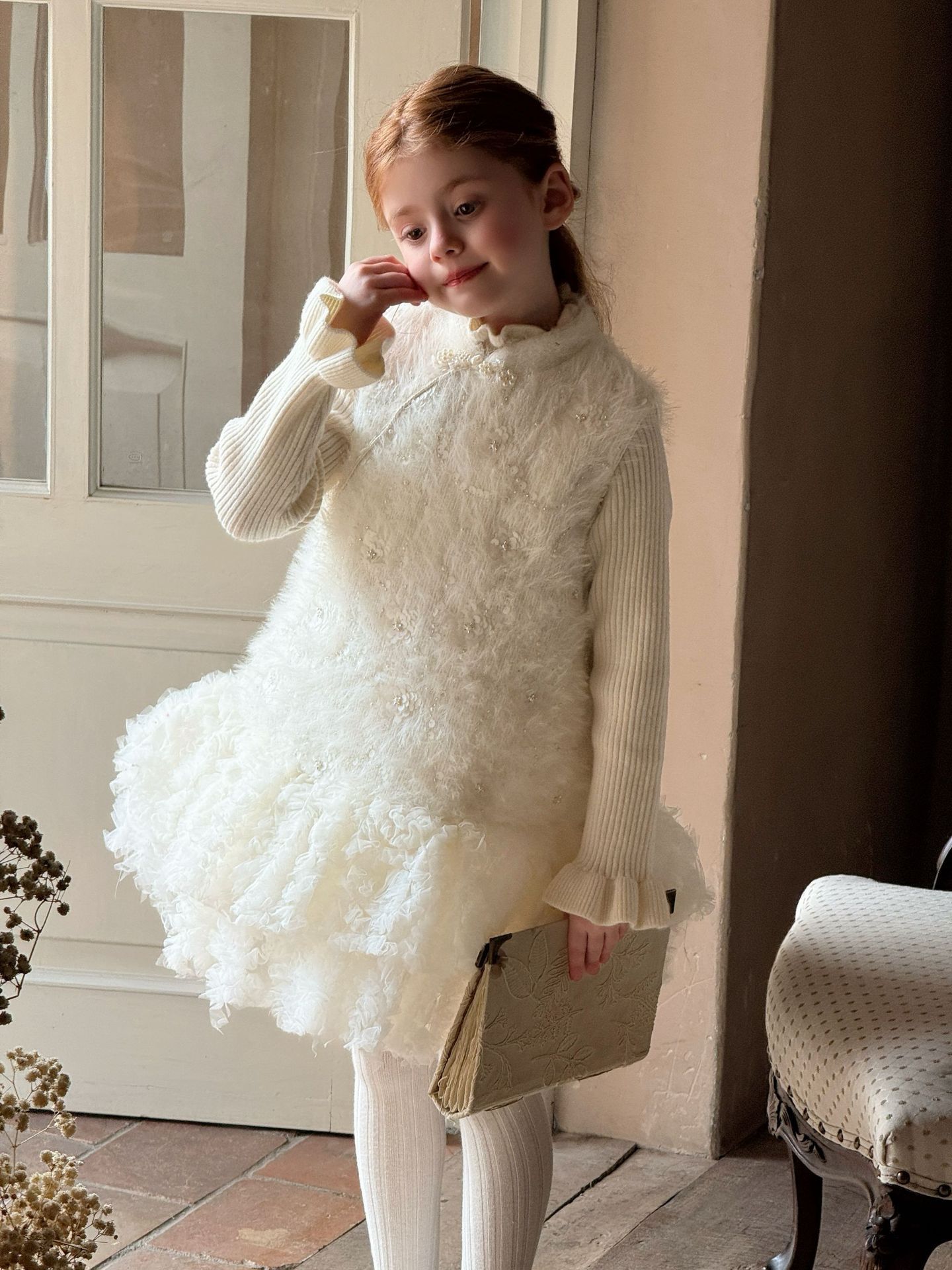 Đầm Chinese Otaly Creamy Petal