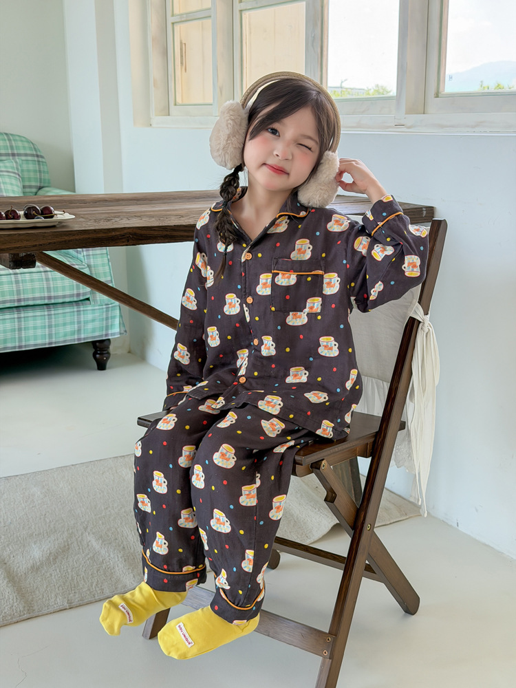 Homewear Pyjama AMBB 1134 puppy coffee nâu