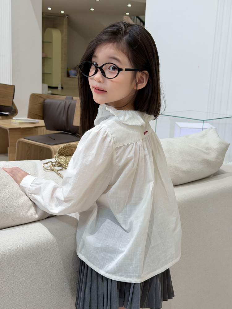 TTS AMBB NS - Áo sơ mi AMBB cổ sen trắng 2693