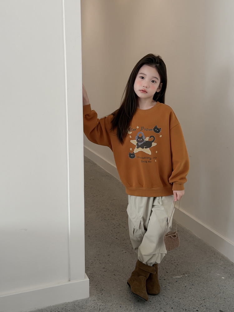 Áo nỉ AMBB 3273 dream cat màu cam