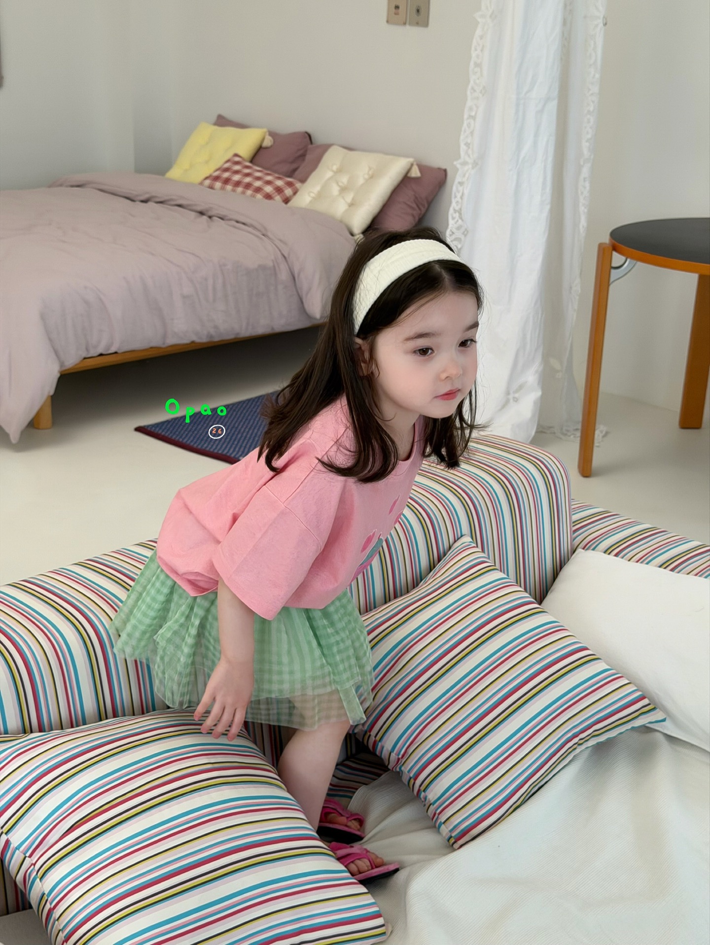 Opao - Áo phông hồng pink house
