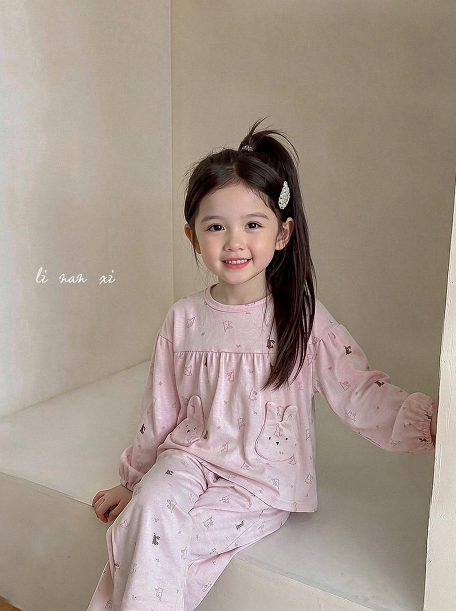 Homewear Linanxi túi thỏ hồng