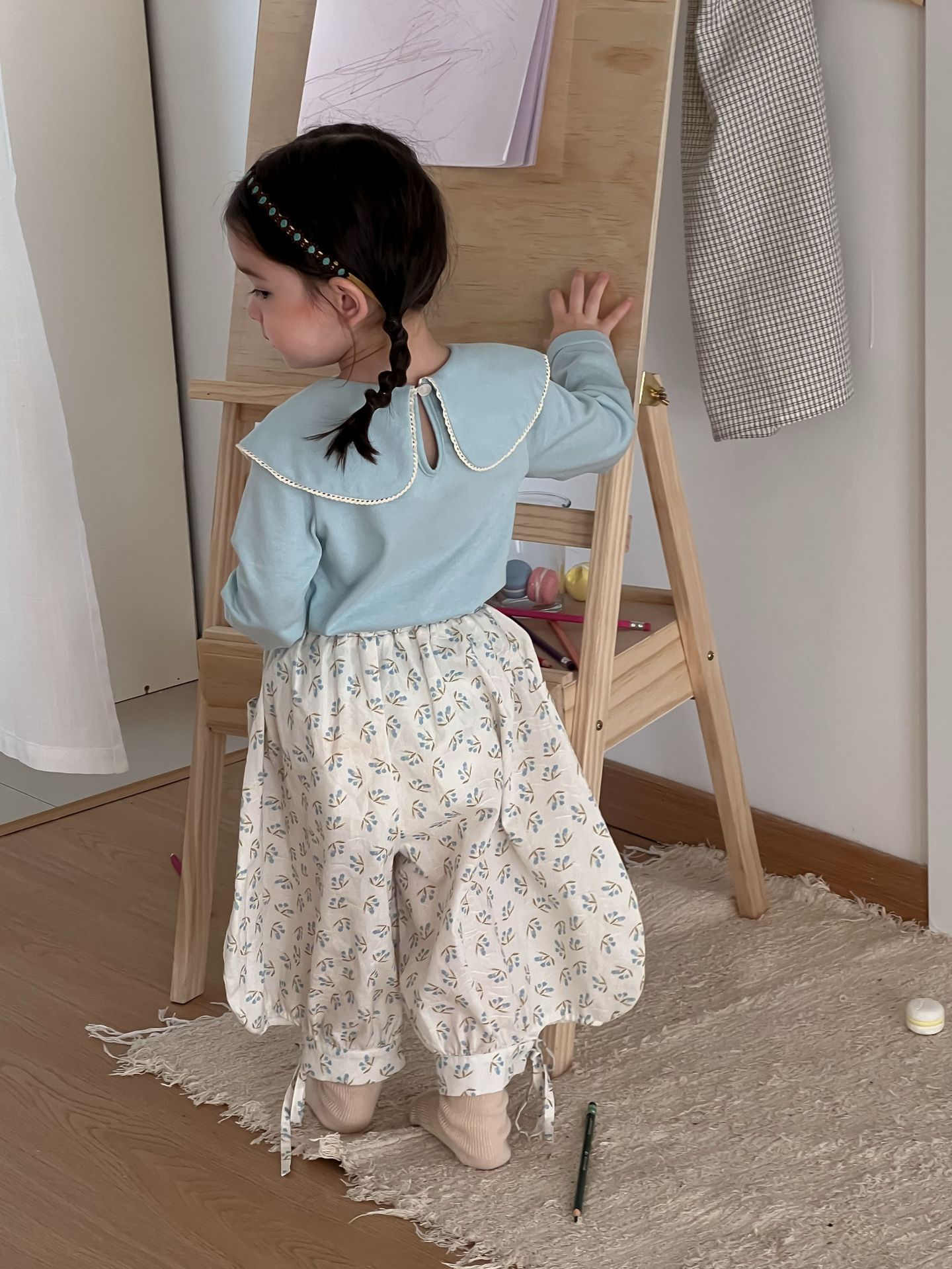 Áo xanh cổ sen lớn Galakoko