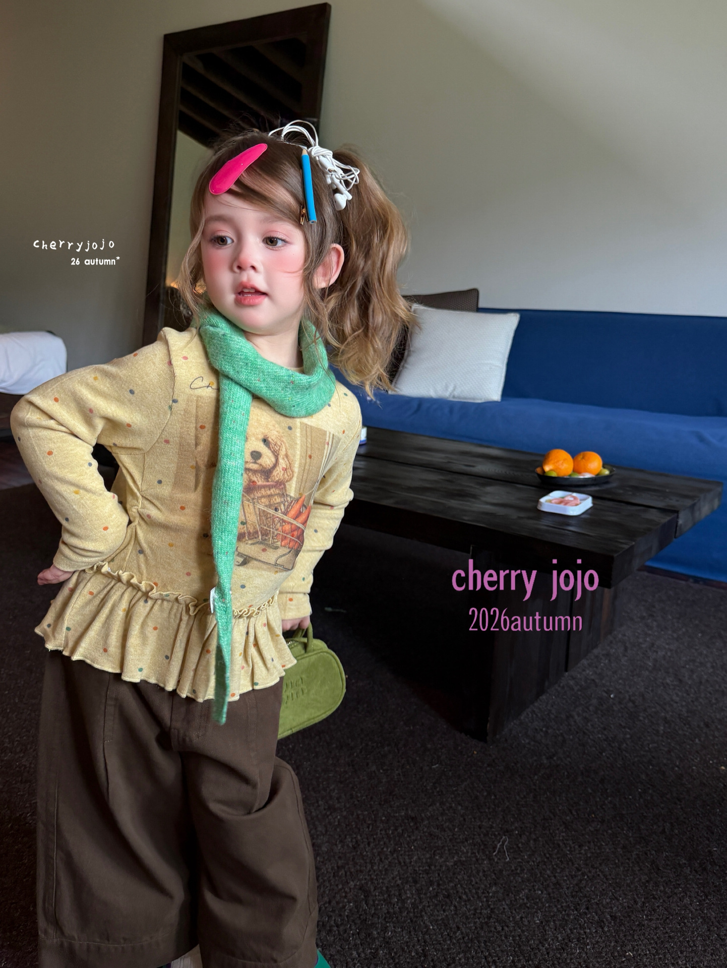Quần nâu ống đứng Cherry jojo 27819
