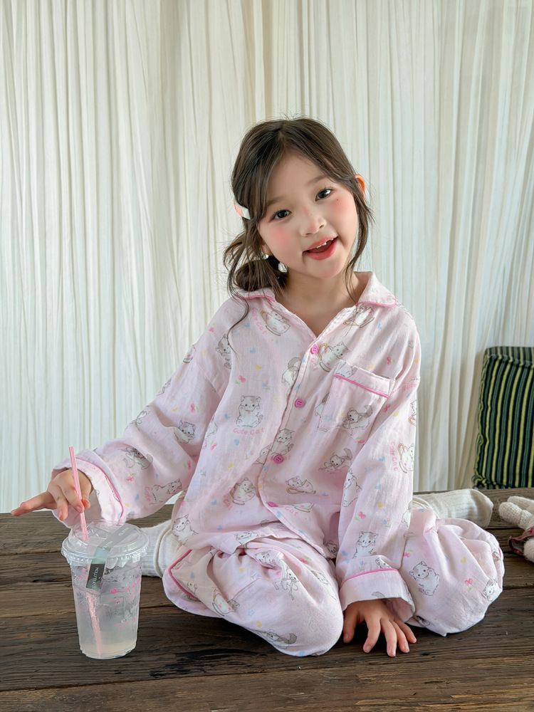Homewear Pyjama AMBB cake cat hồng