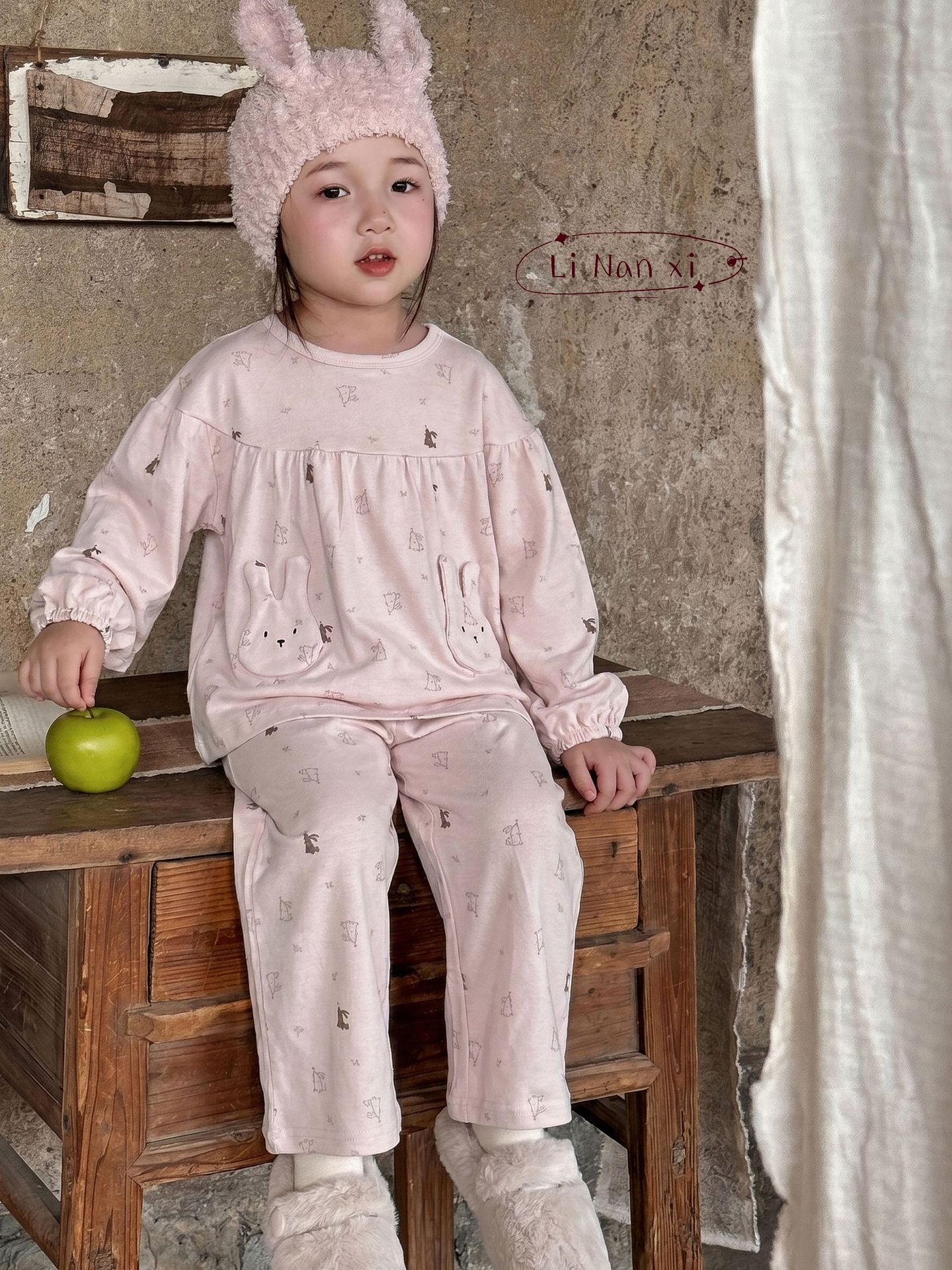 Homewear Linanxi túi thỏ hồng