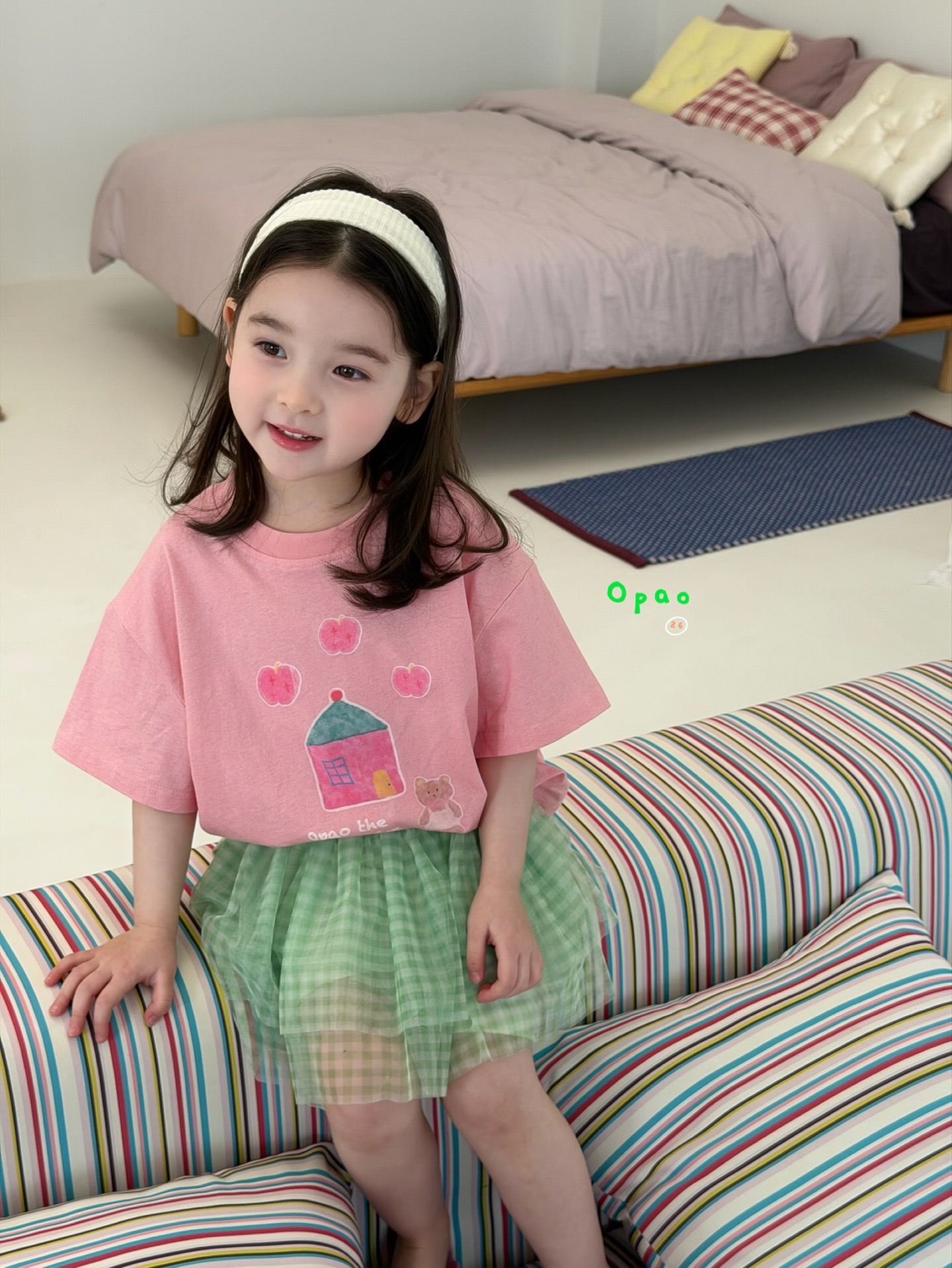 TTS Opao - Áo phông hồng pink house