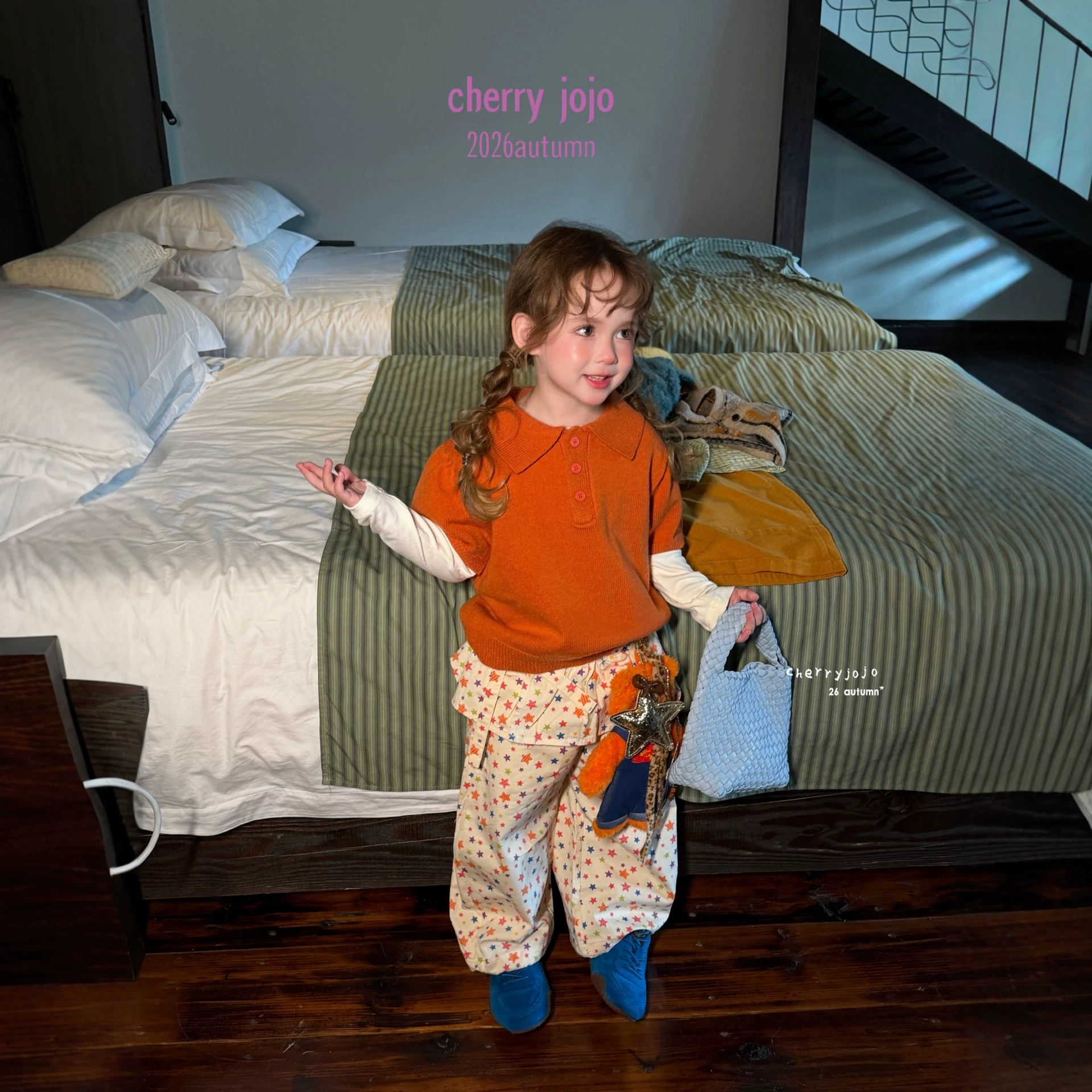 Áo polo len Cherry jojo màu cam 27781