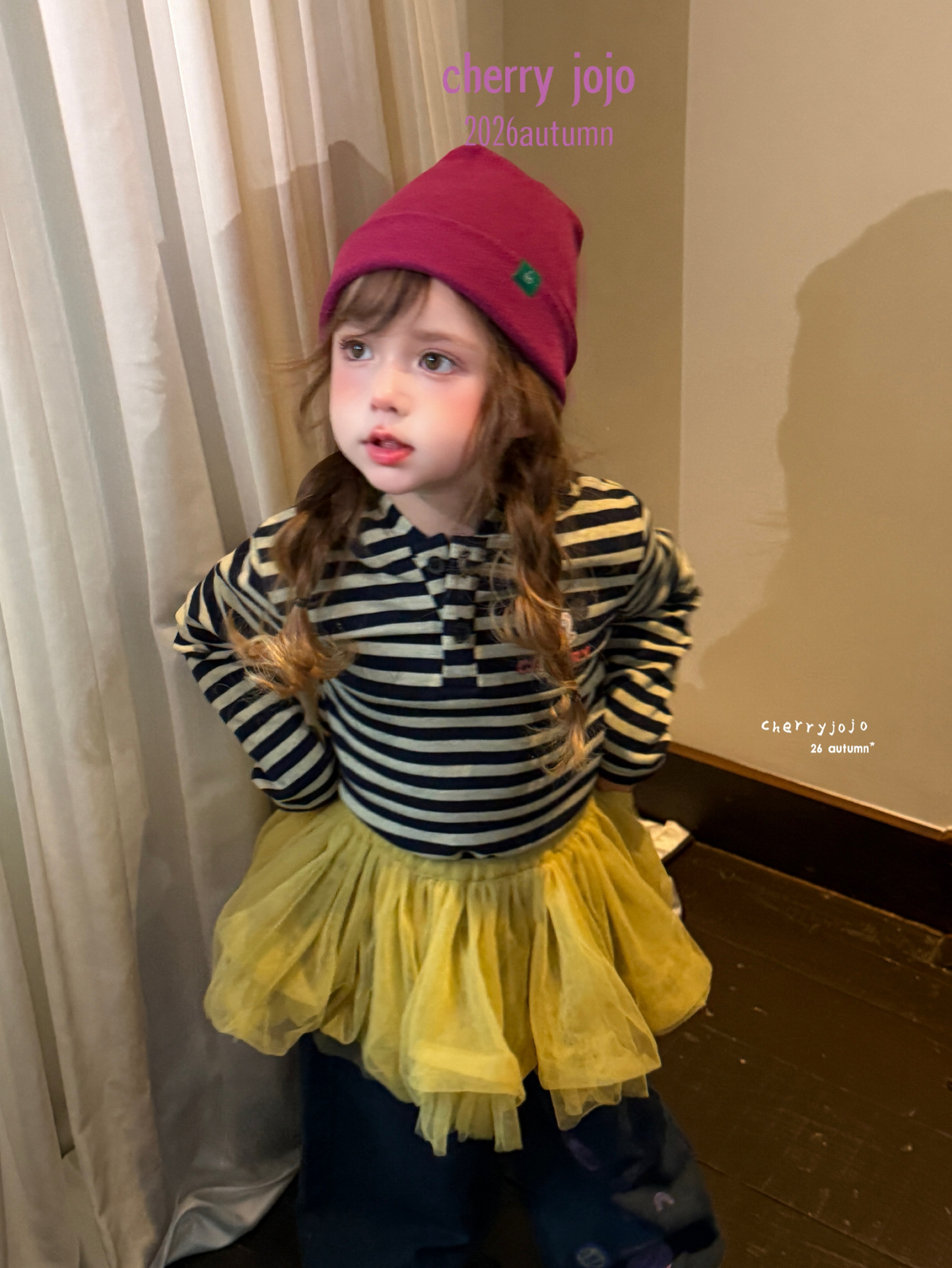 Áo hoodie Cherry jojo Mickey kẻ 27808