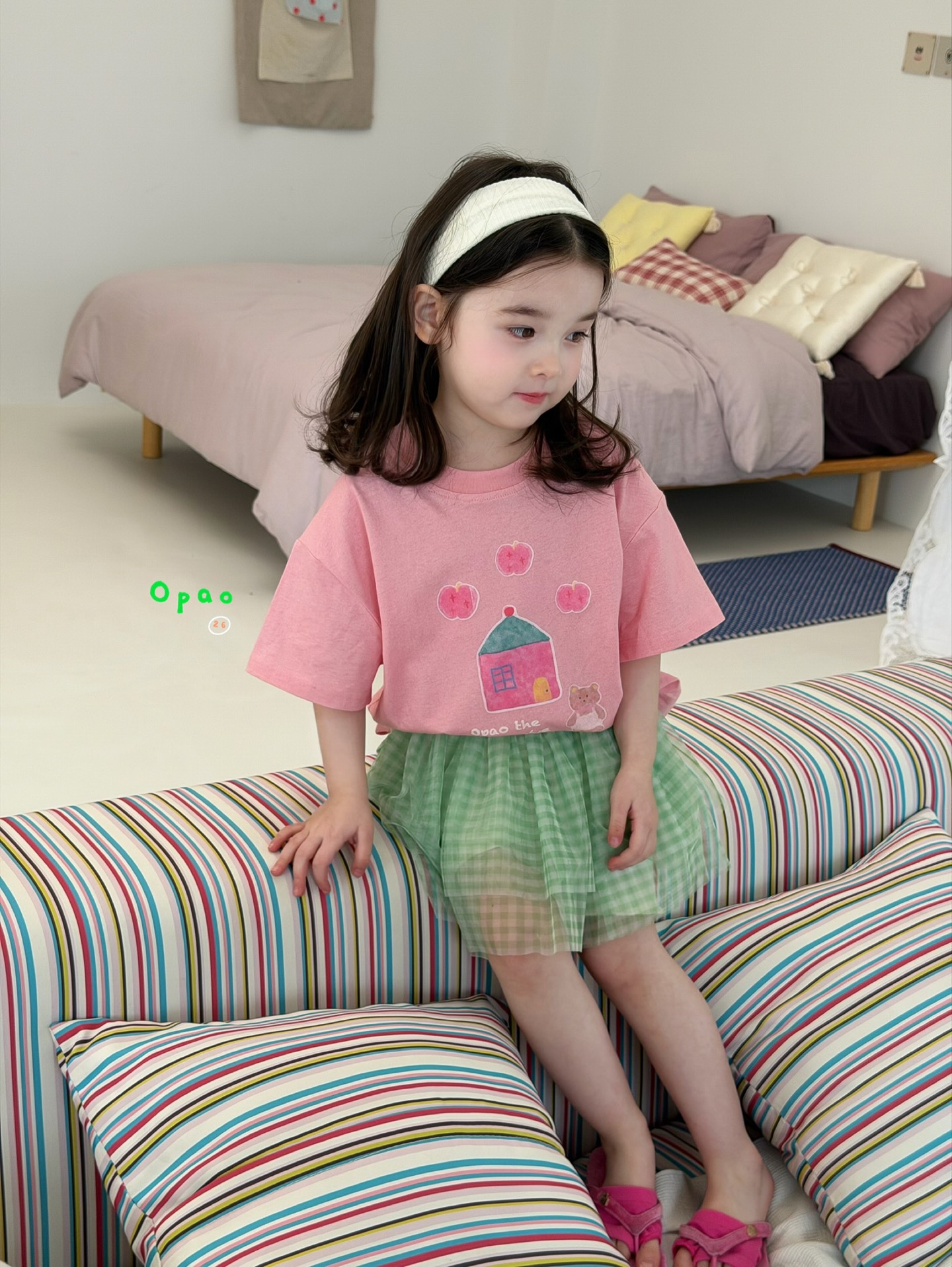 Opao - Áo phông hồng pink house