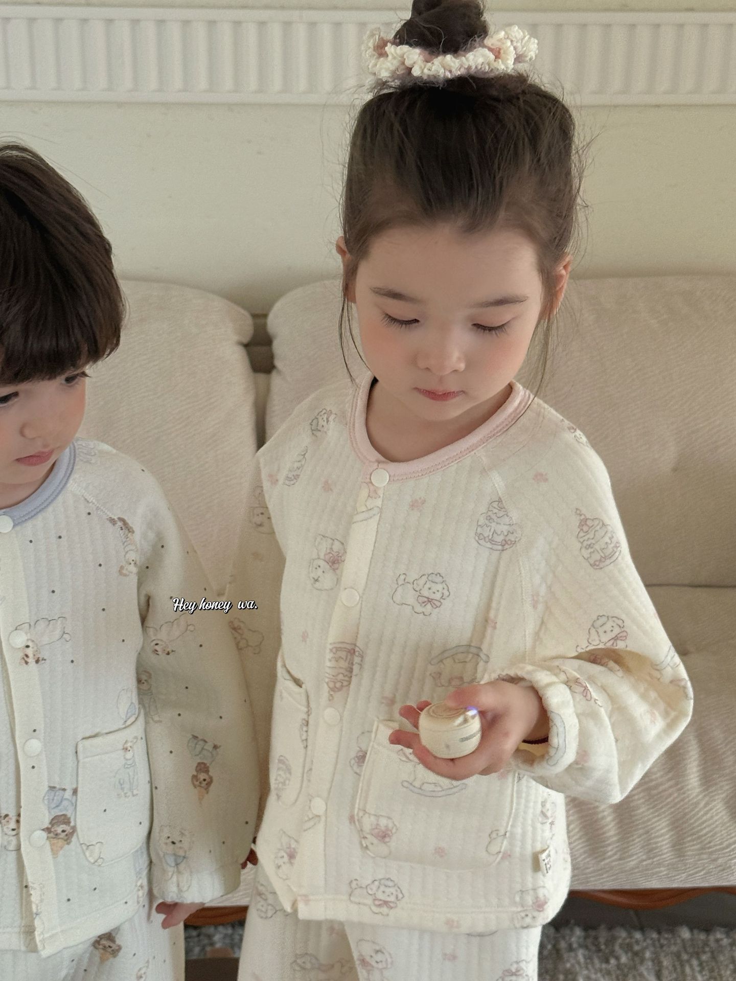 Homewear Hey Honey 5539 cúc bấm cún lông xù