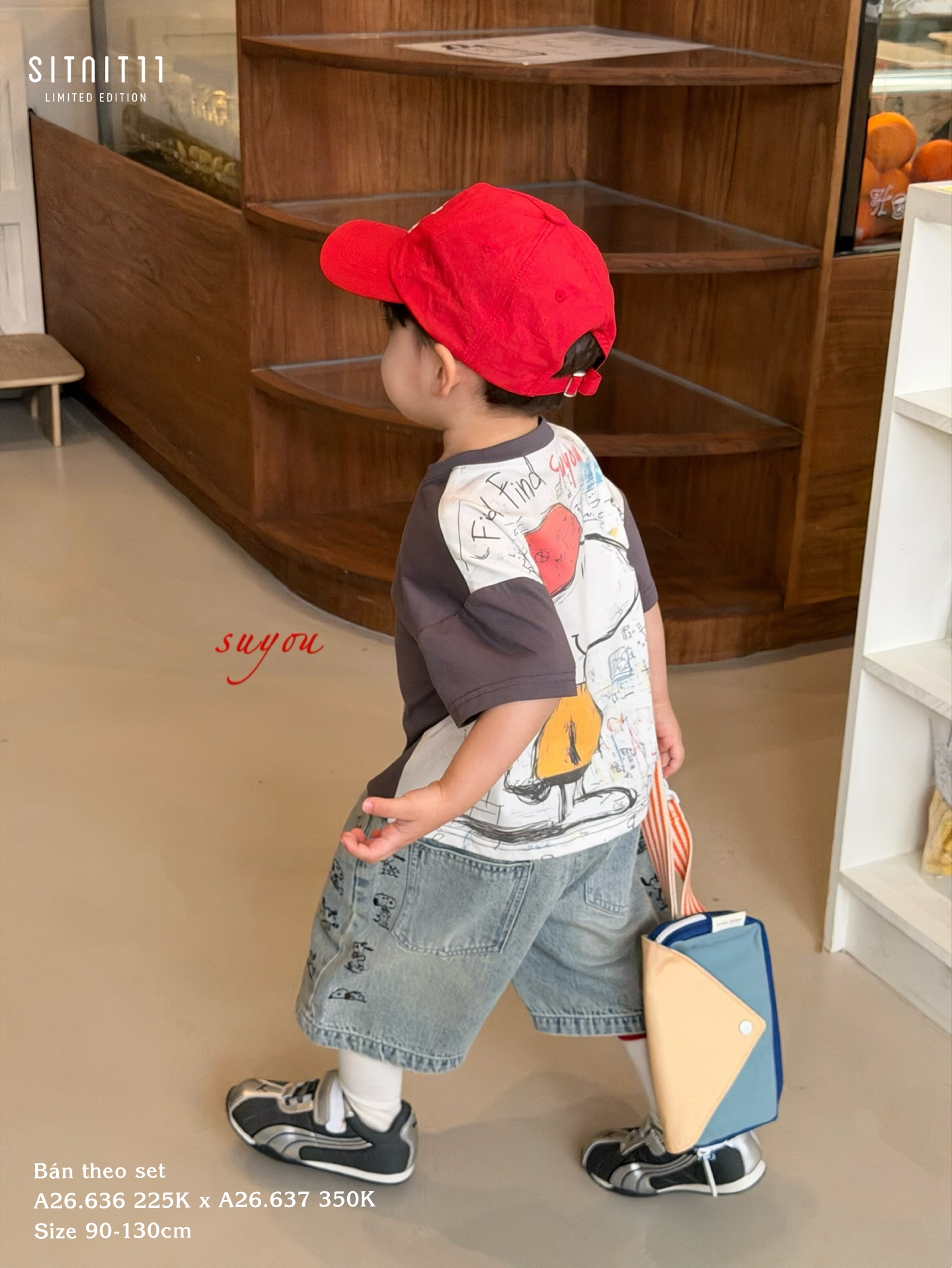 find find Suyou - Áo phông Snoopy xám nâu 582135