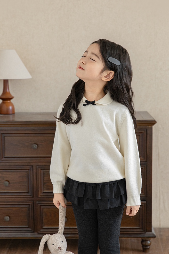 Áo len YOYO cổ sen nhỏ đính nơ