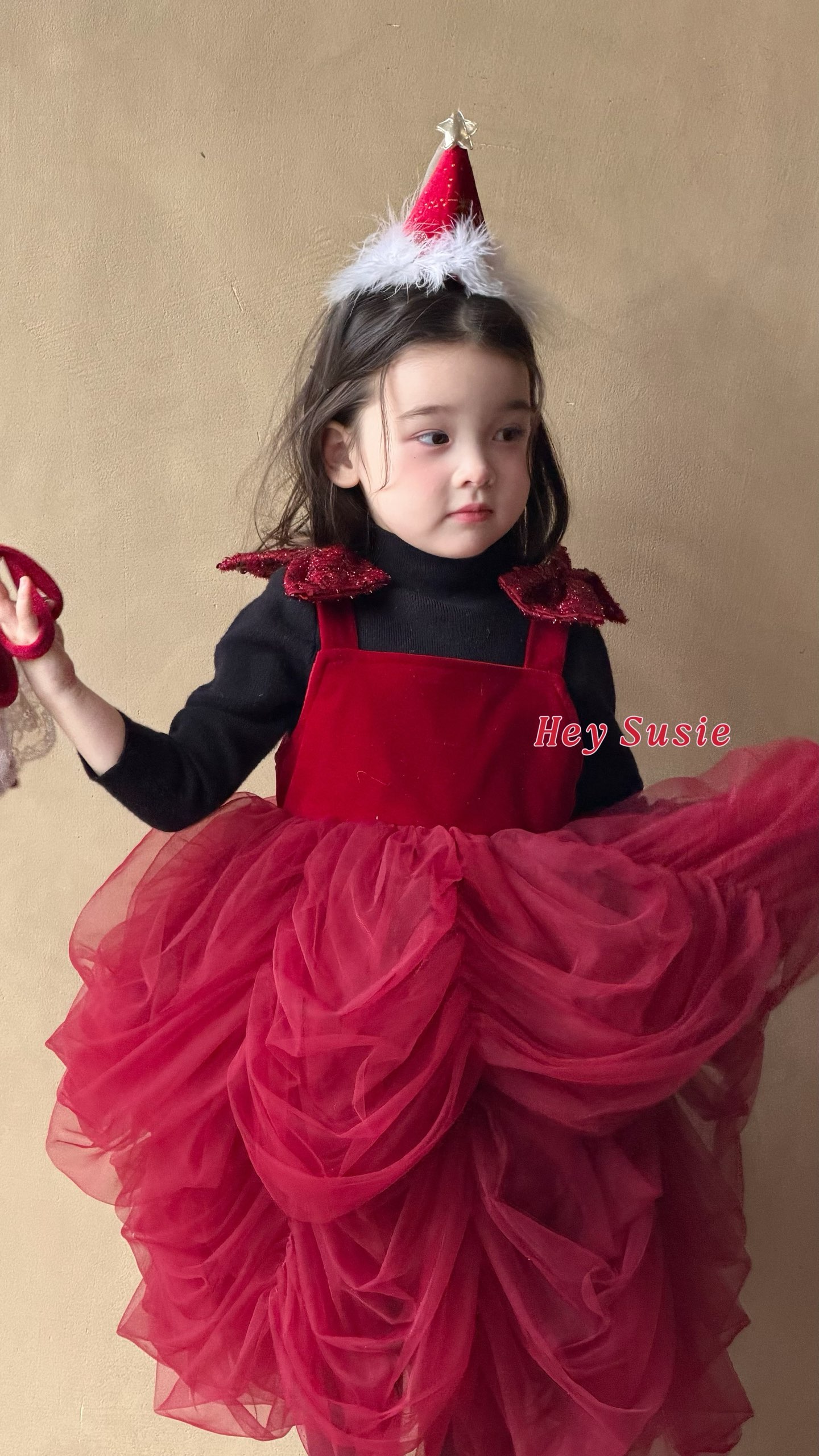 Đầm đỏ Tutu bồng b bồng bềnh Hey Susie