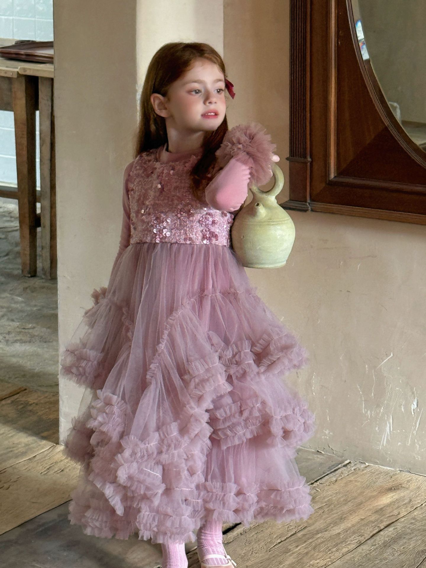 Đầm sequin tím Otaly 5768
