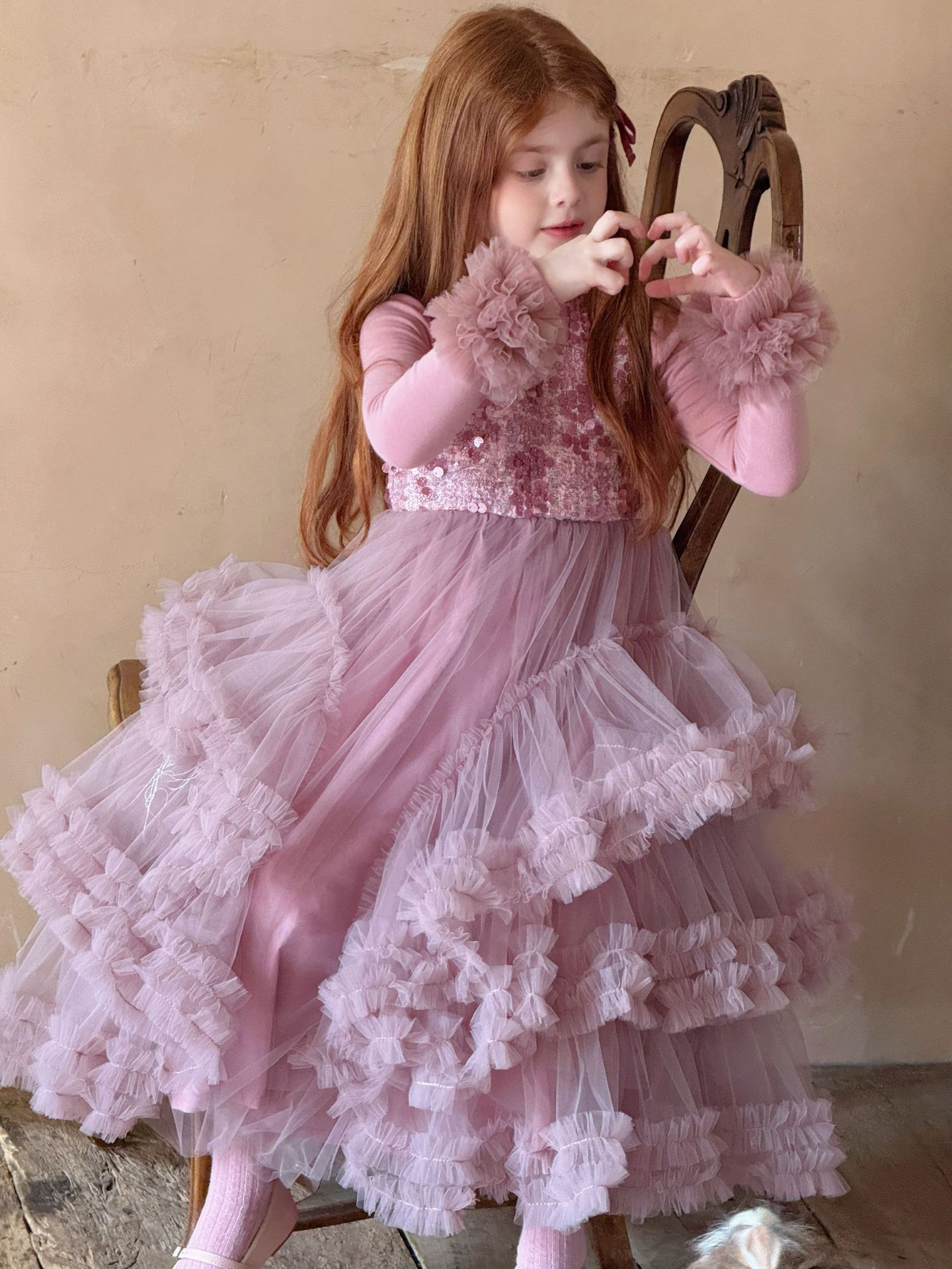 Đầm sequin tím Otaly
