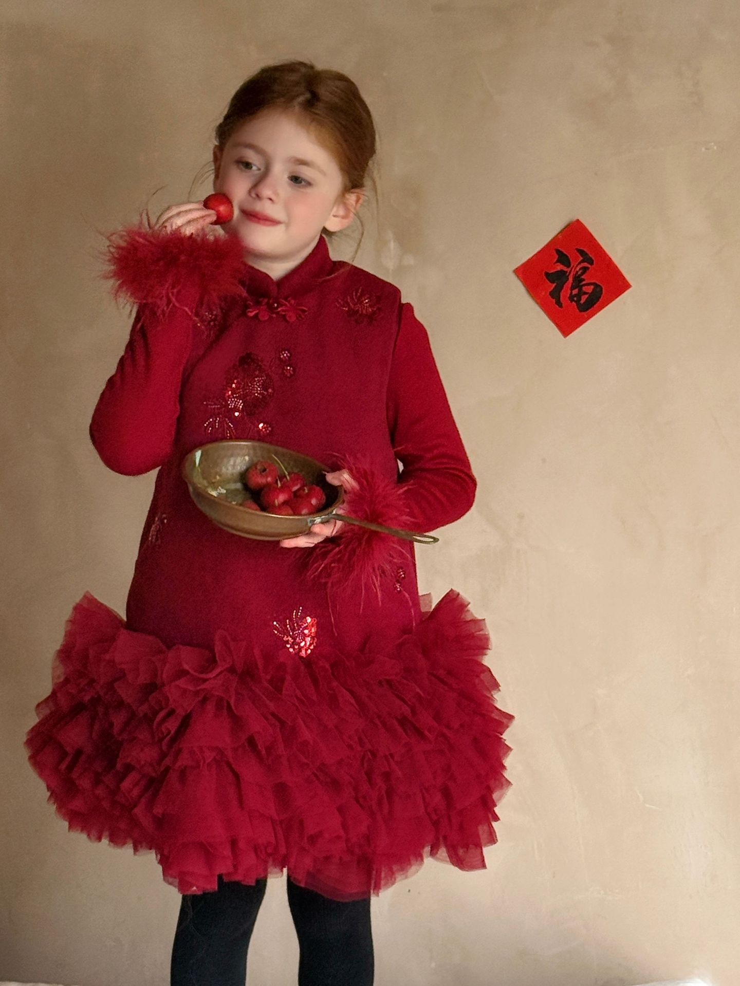 Đầm Chinese Otaly tutu đỏ