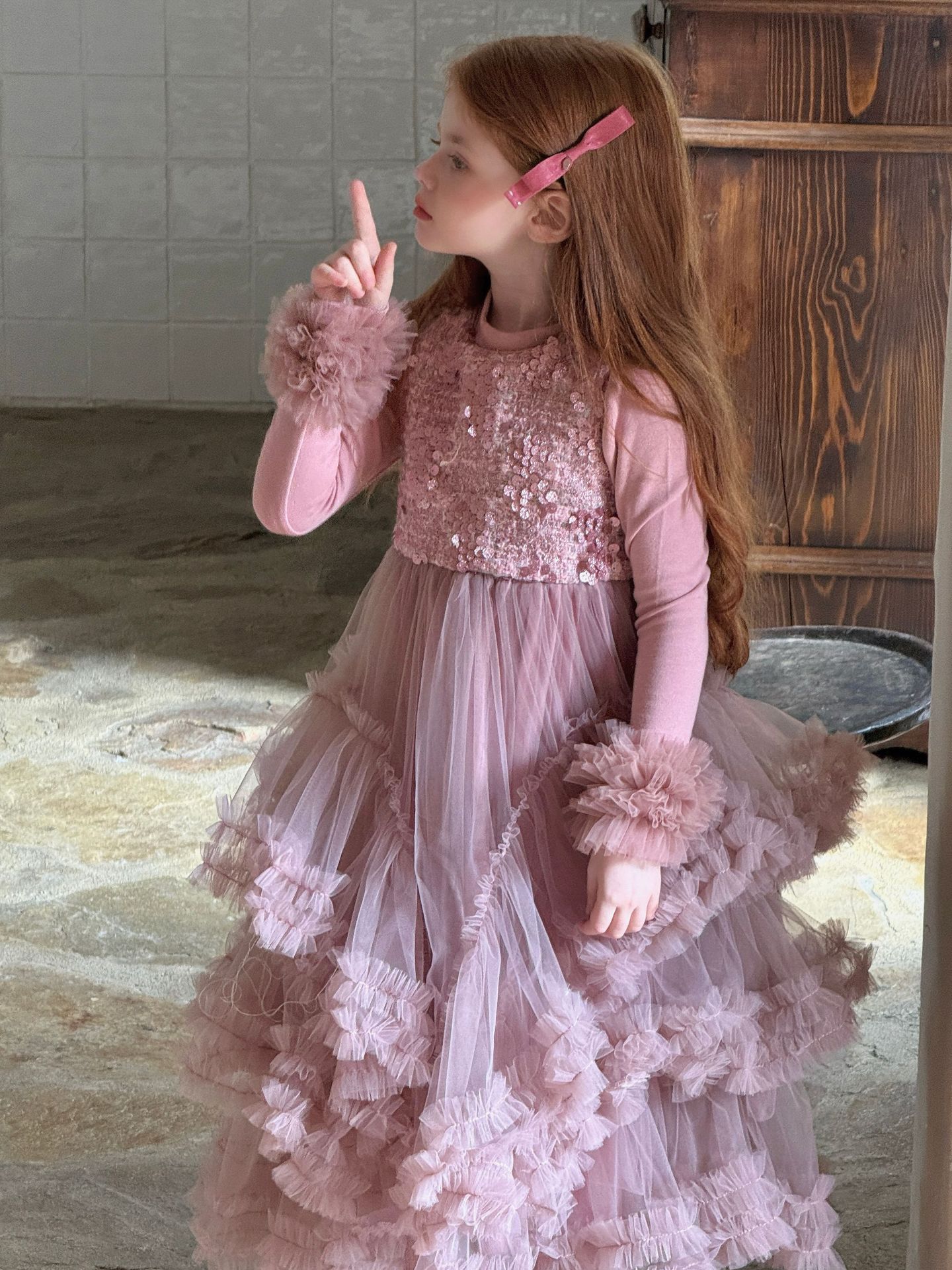 Đầm sequin tím Otaly
