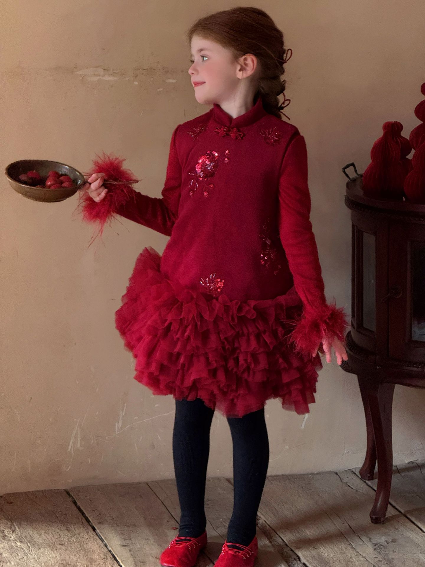 Đầm Chinese Otaly tutu đỏ