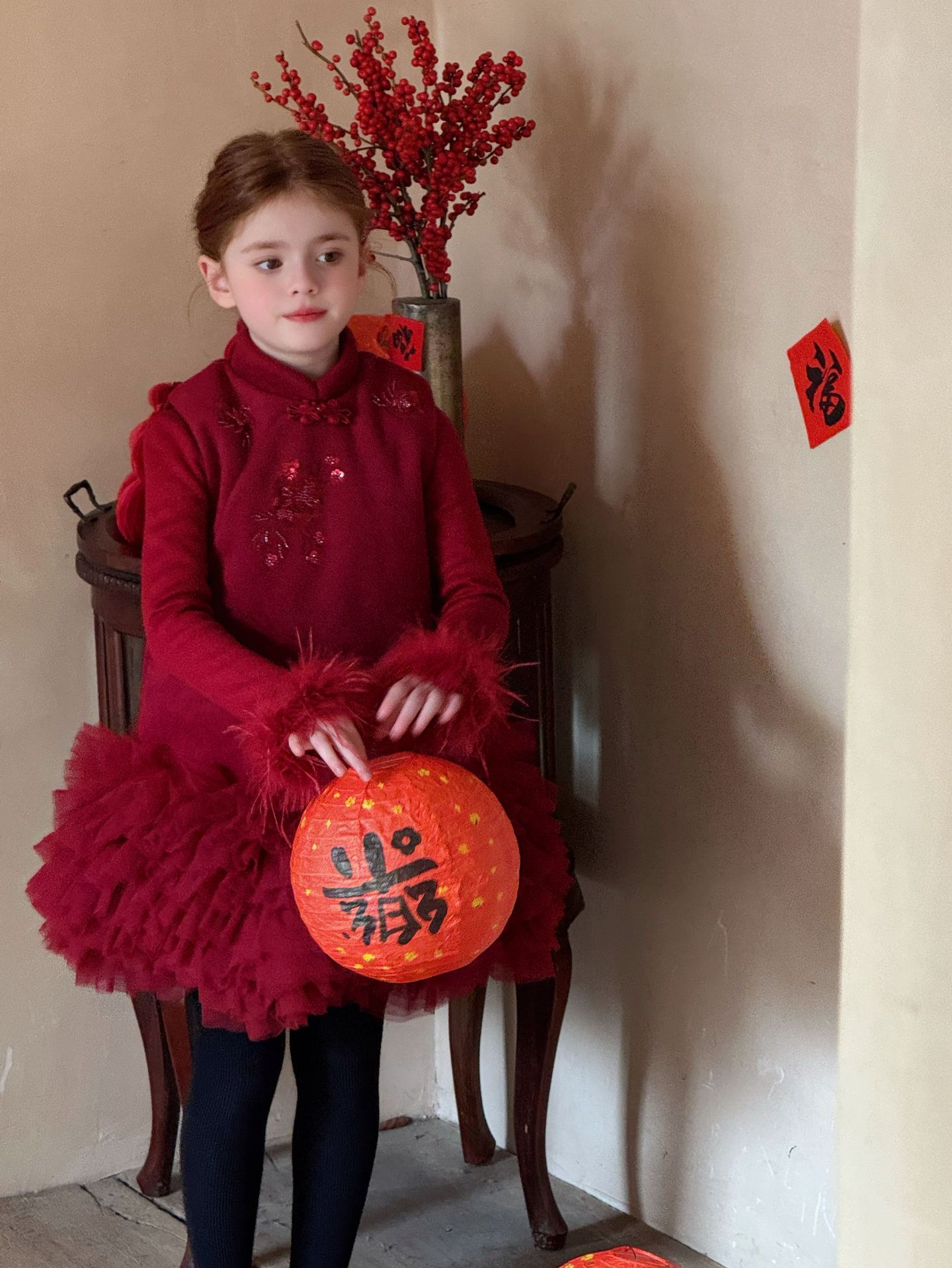 Đầm Chinese Otaly tutu đỏ