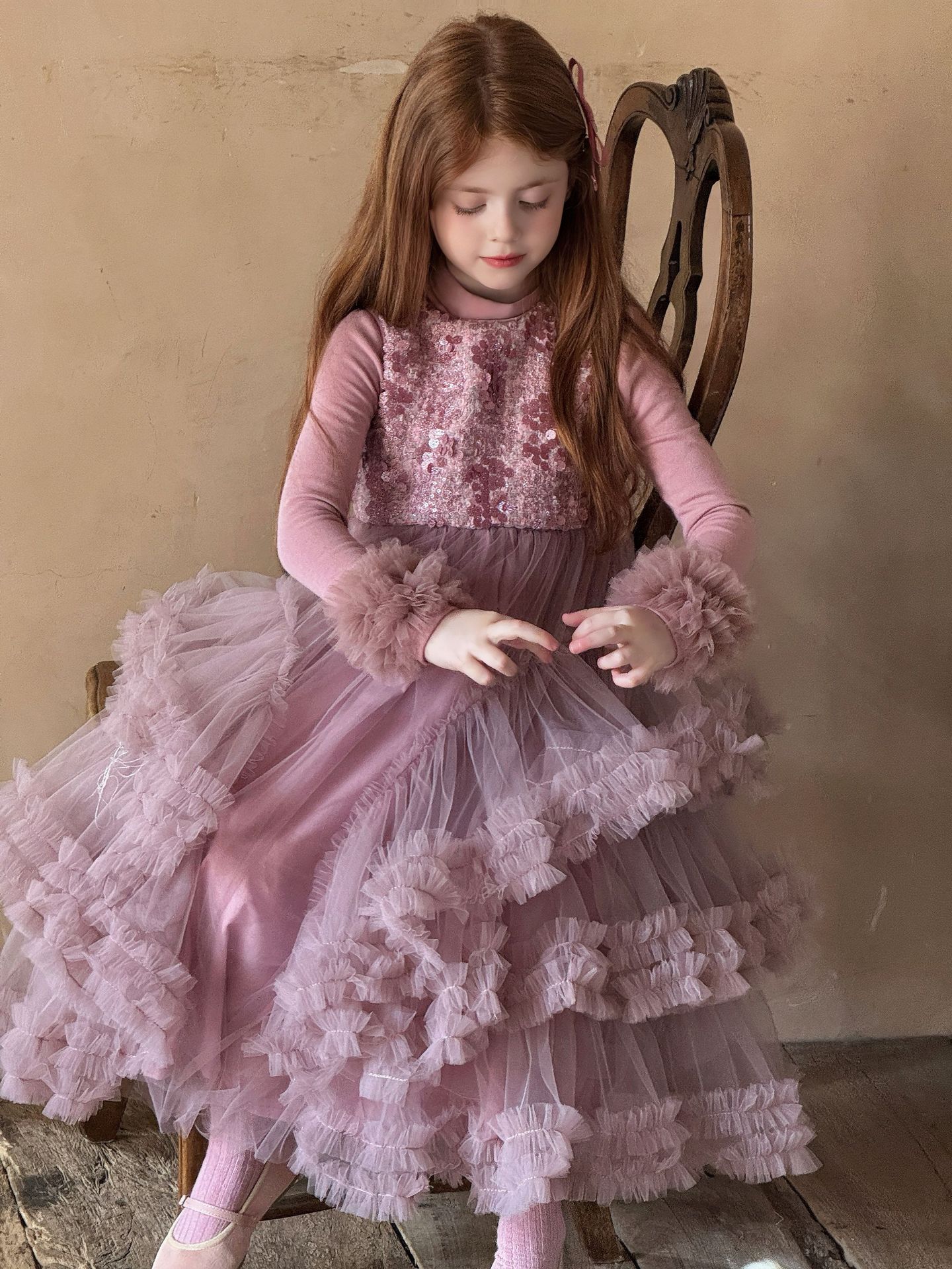 Đầm sequin tím Otaly